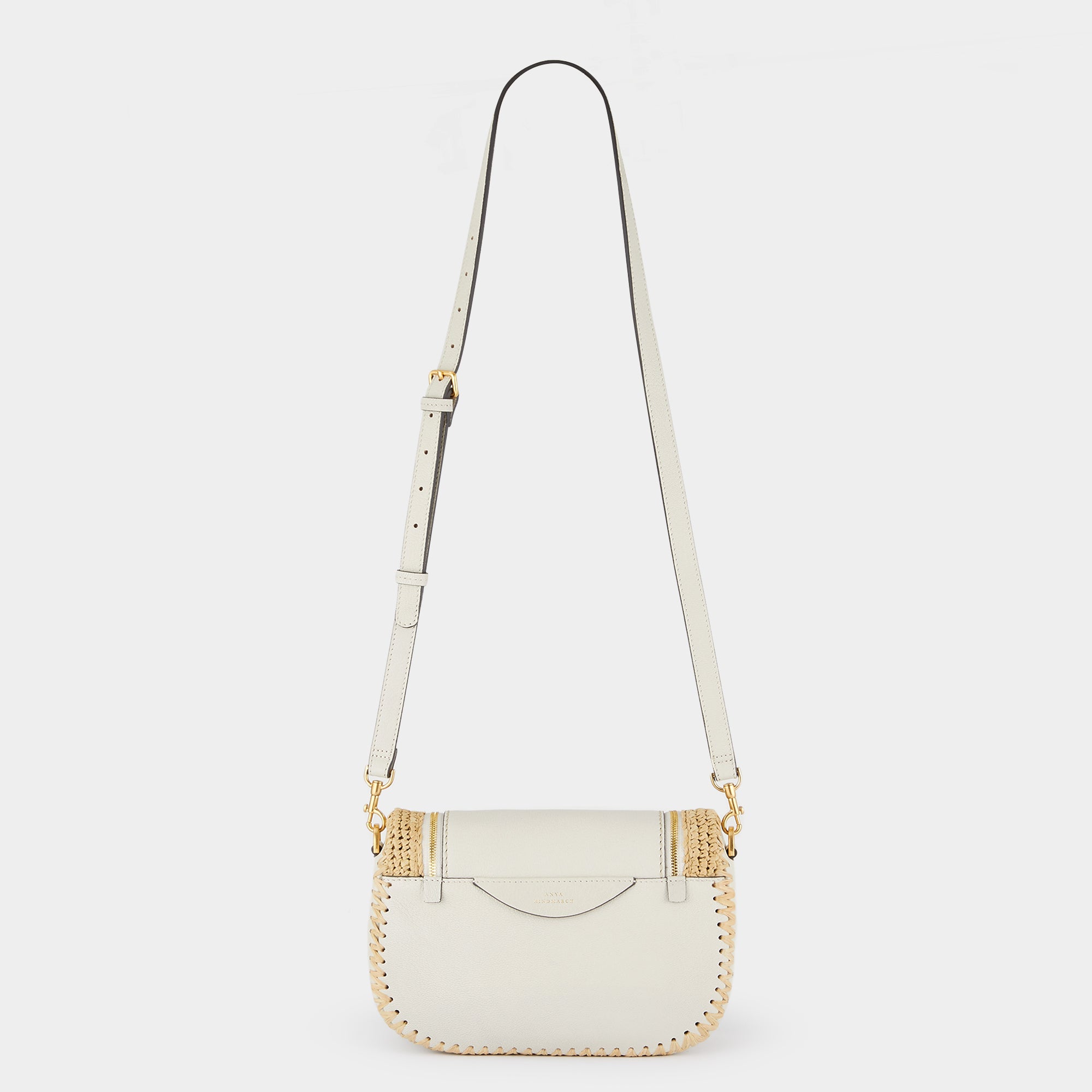 Raffia Vere Small Soft Satchel Cross-body -

                  
                    Capra Leather in Chalk -
                  

                  Anya Hindmarch UK
