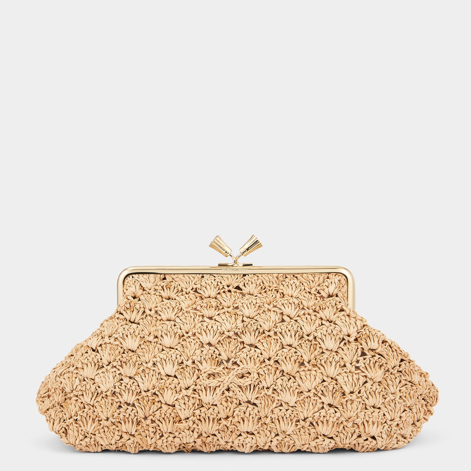 Large Maud Bow Clutch -

                  
                    Raffia in Natural -
                  

                  Anya Hindmarch UK
