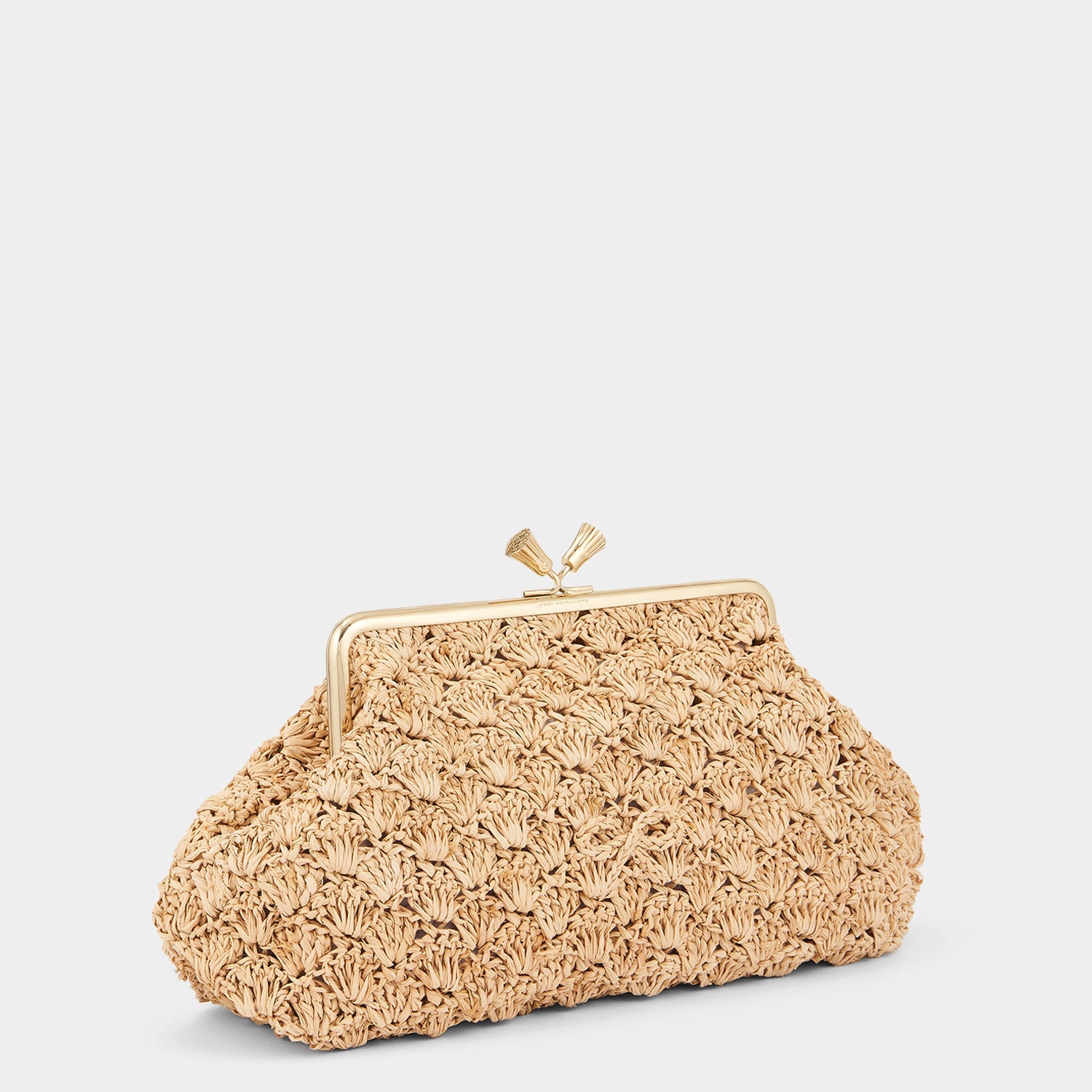 Large Maud Bow Clutch -

                  
                    Raffia in Natural -
                  

                  Anya Hindmarch UK
