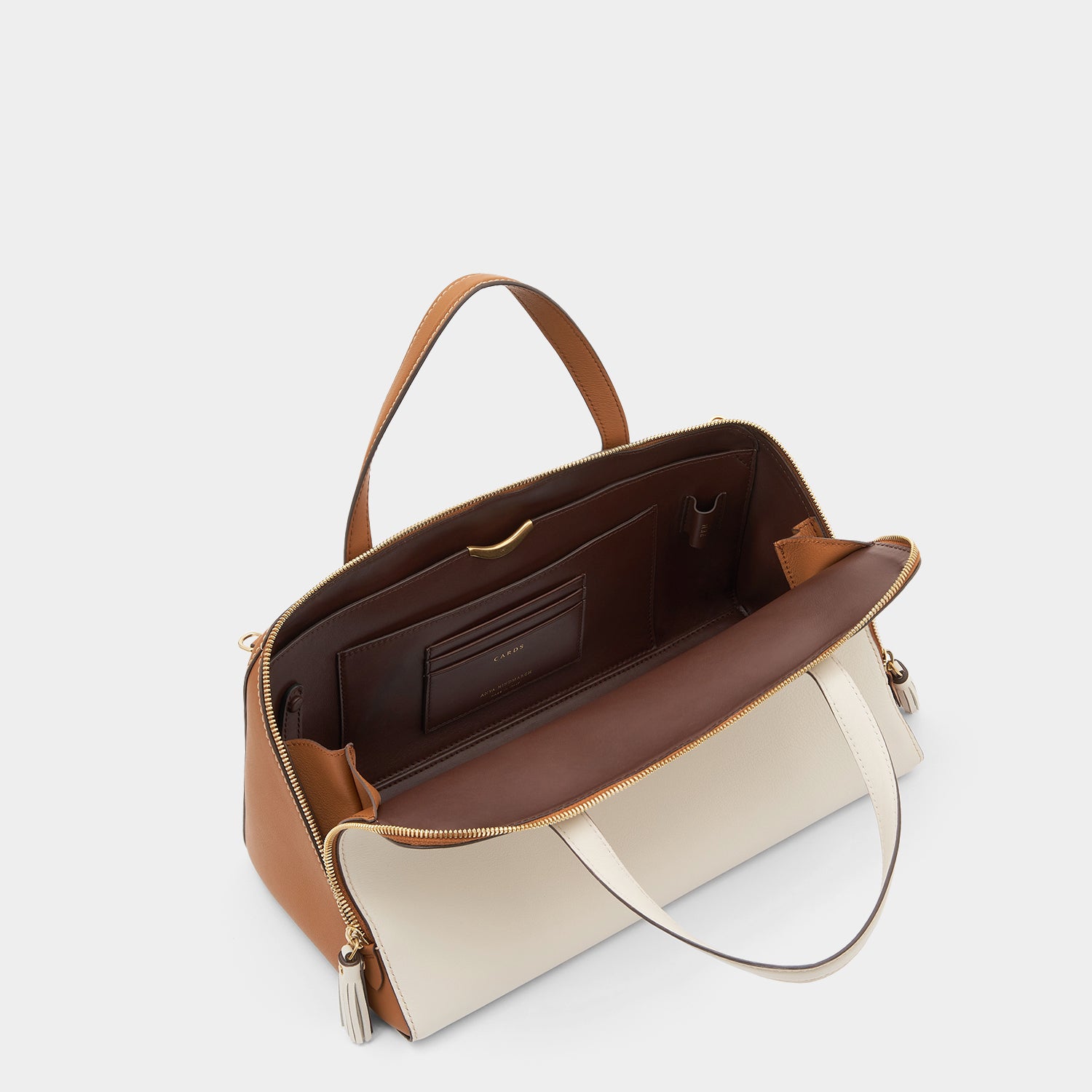 Wedge Cross-body -

                  
                    Calf Leather in Chalk/Pecan -
                  

                  Anya Hindmarch UK
