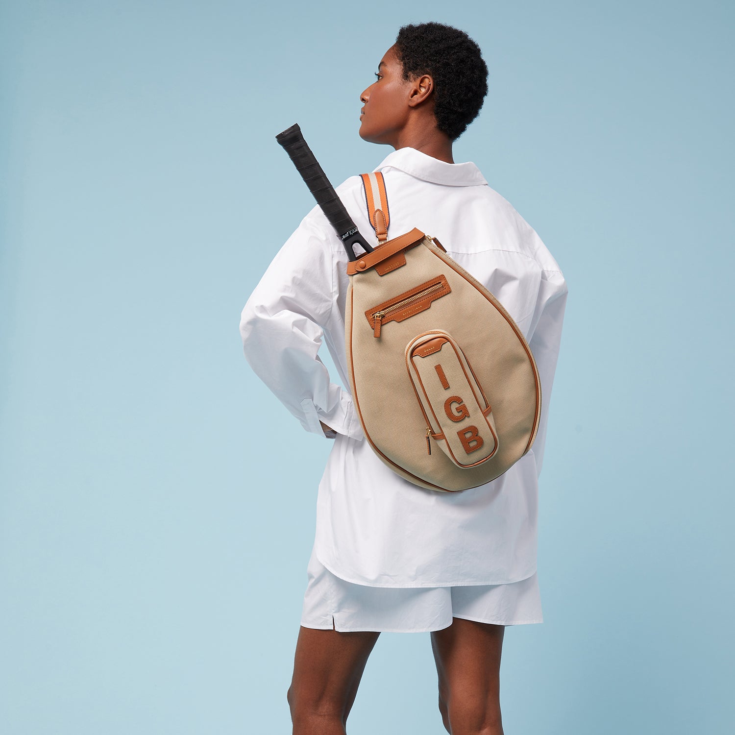Bespoke Walton Tennis Racquet Cover -

                  
                    Recycled Canvas in Tan -
                  

                  Anya Hindmarch UK
