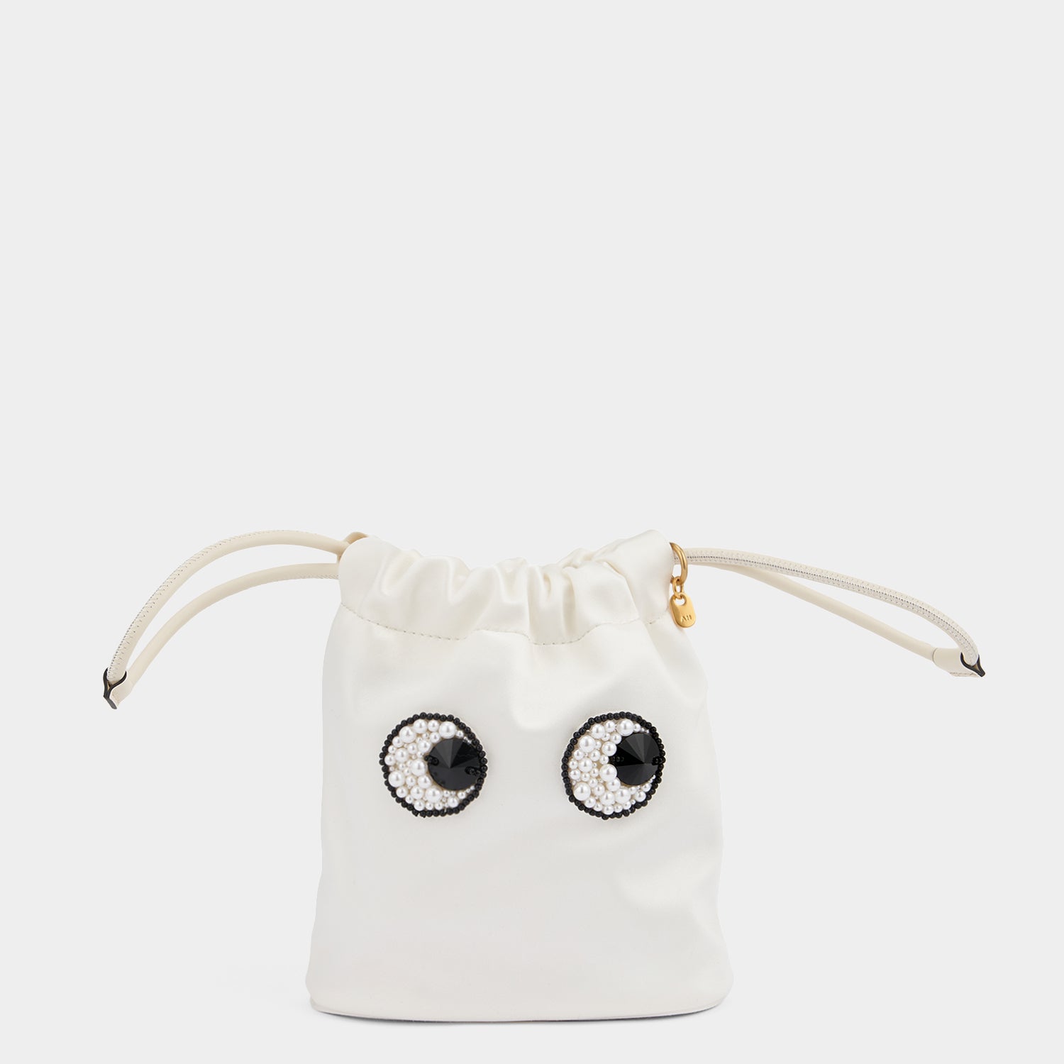 Eyes Drawstring Pouch -

                  
                    Satin in Ivory -
                  

                  Anya Hindmarch UK
