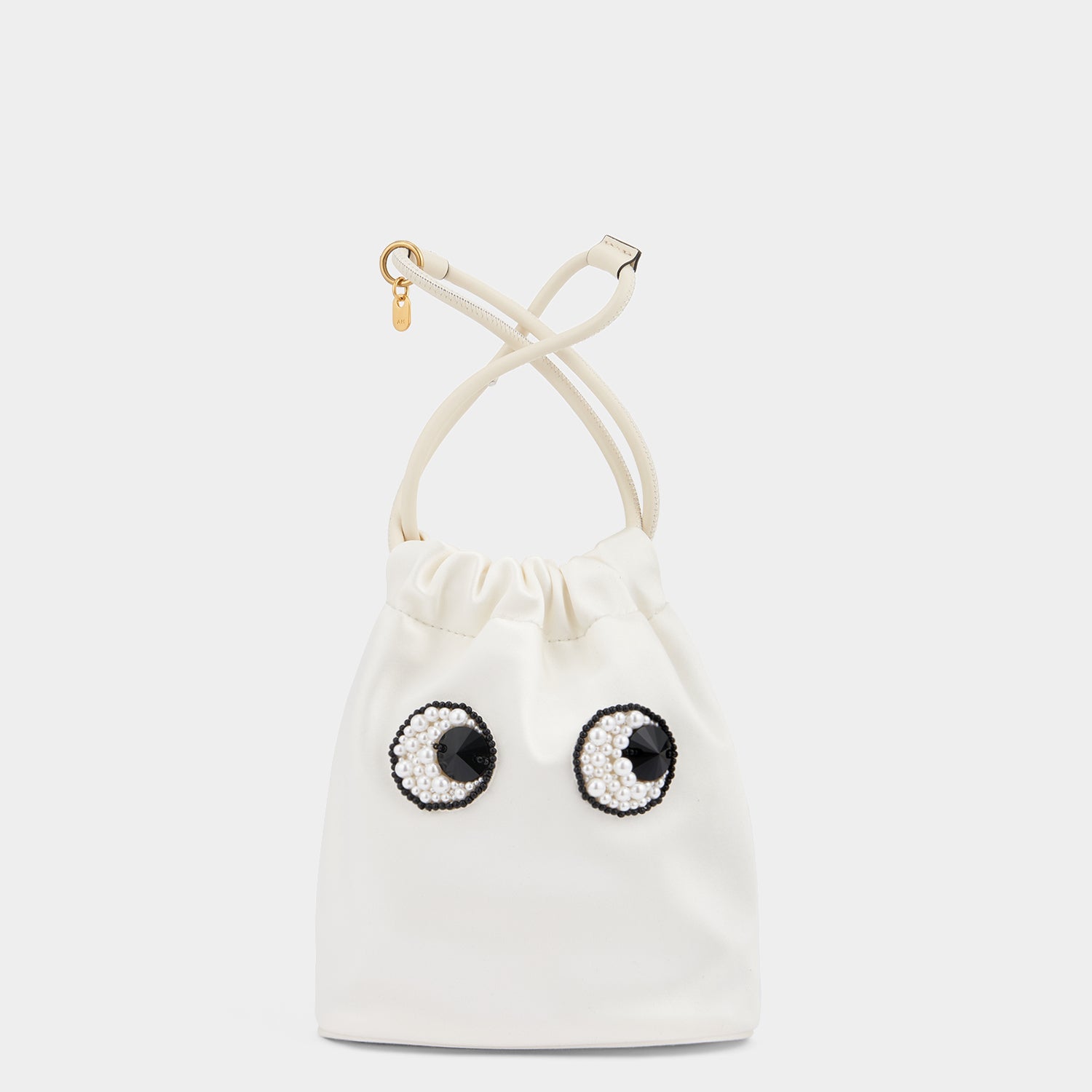 Eyes Drawstring Pouch -

                  
                    Satin in Ivory -
                  

                  Anya Hindmarch UK
