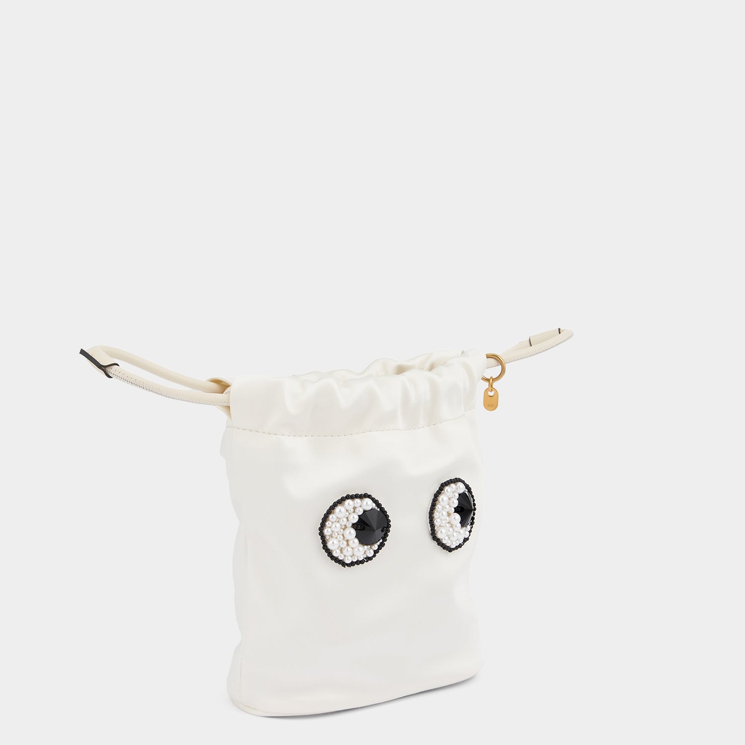 Eyes Drawstring Pouch -

                  
                    Satin in Ivory -
                  

                  Anya Hindmarch UK
