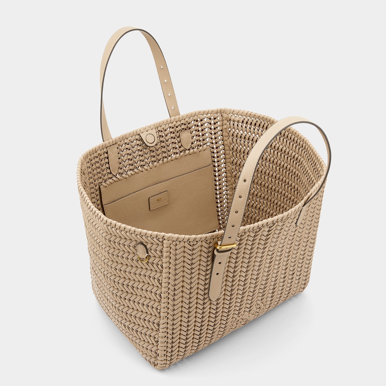 Neeson Square Tote -

                  
                    Capra Leather in Light Nude -
                  

                  Anya Hindmarch UK
