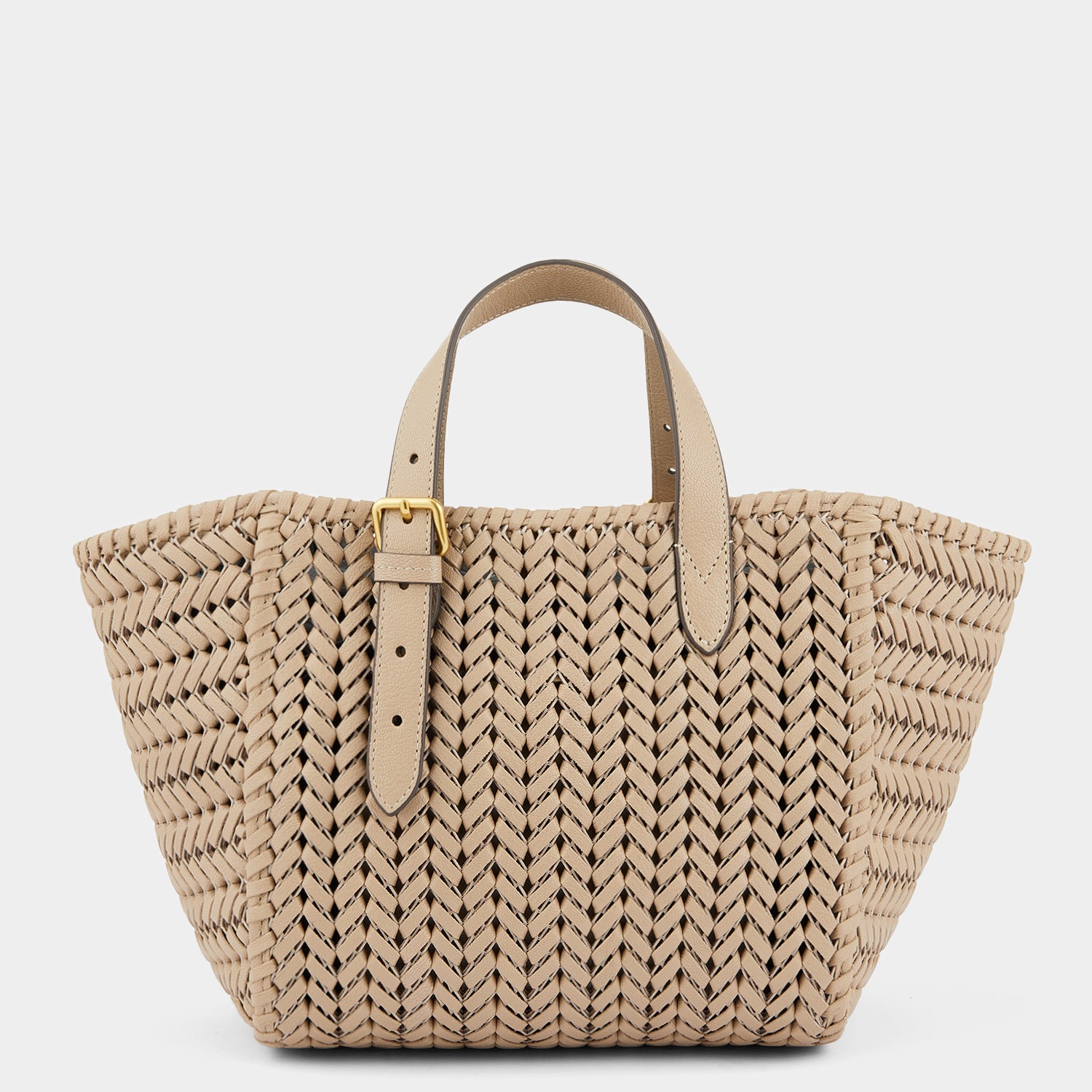 Neeson Small Square Tote -

                  
                    Capra Leather in Light Nude -
                  

                  Anya Hindmarch UK
