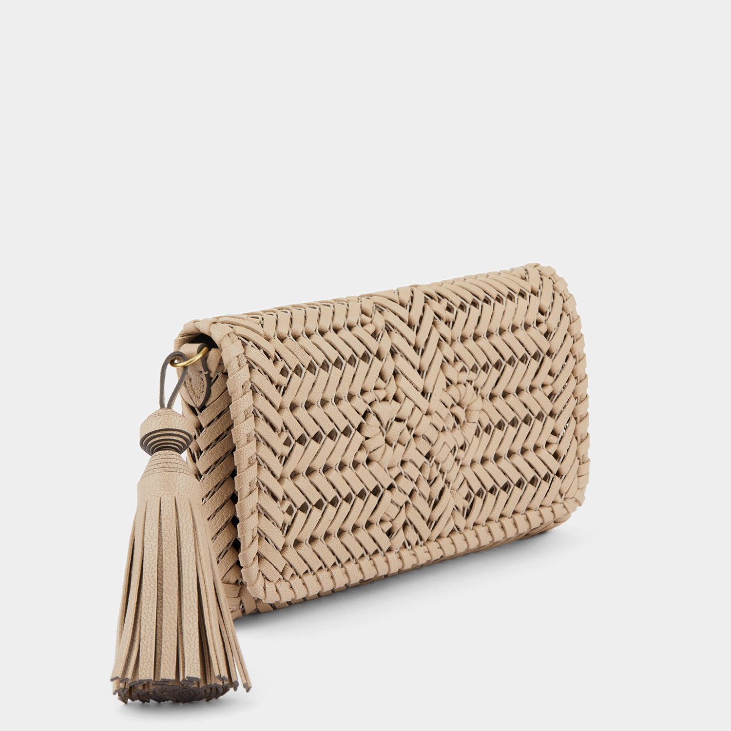 Neeson Tassel Clutch -

                  
                    Capra Leather in Light Nude -
                  

                  Anya Hindmarch UK
