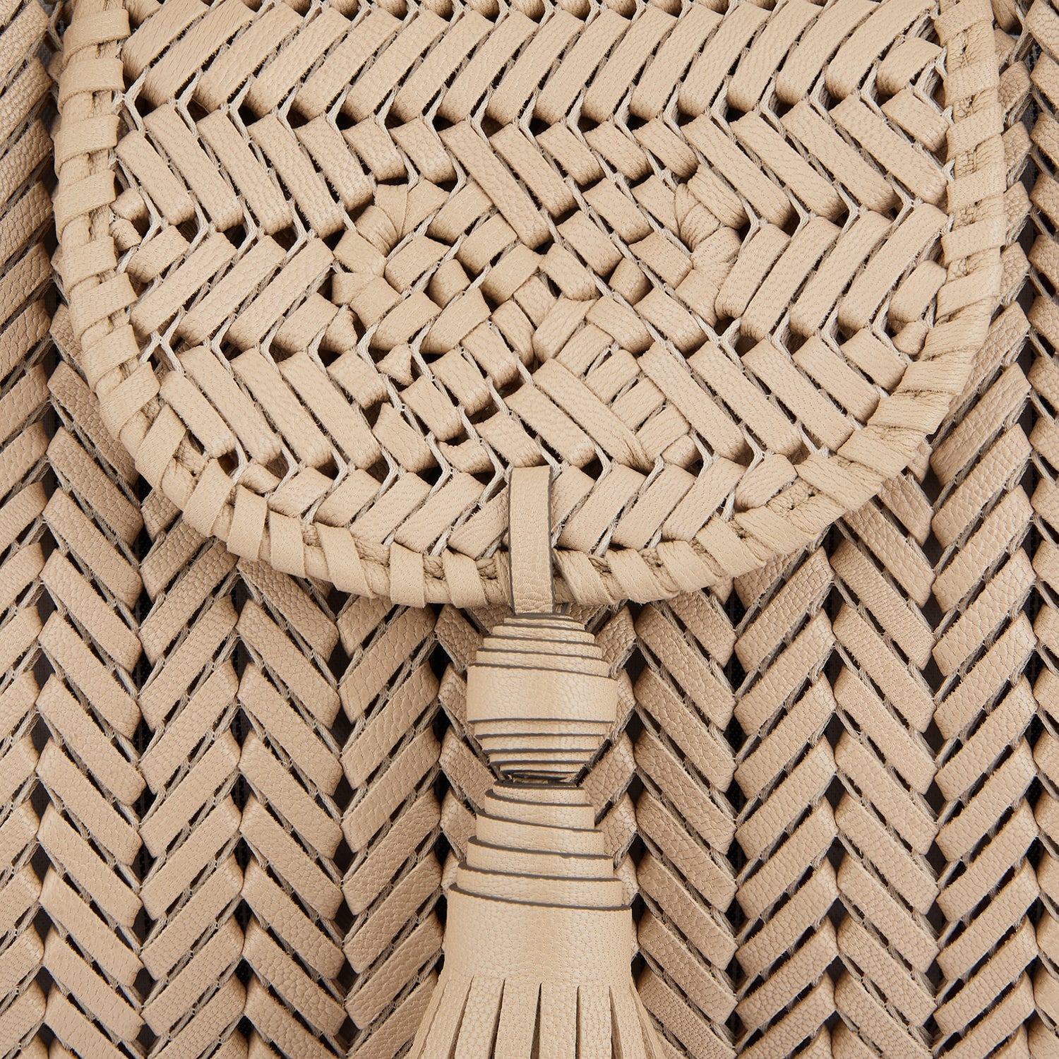 Neeson Tassel Tote -

                  
                    Capra Leather in Light Nude -
                  

                  Anya Hindmarch UK
