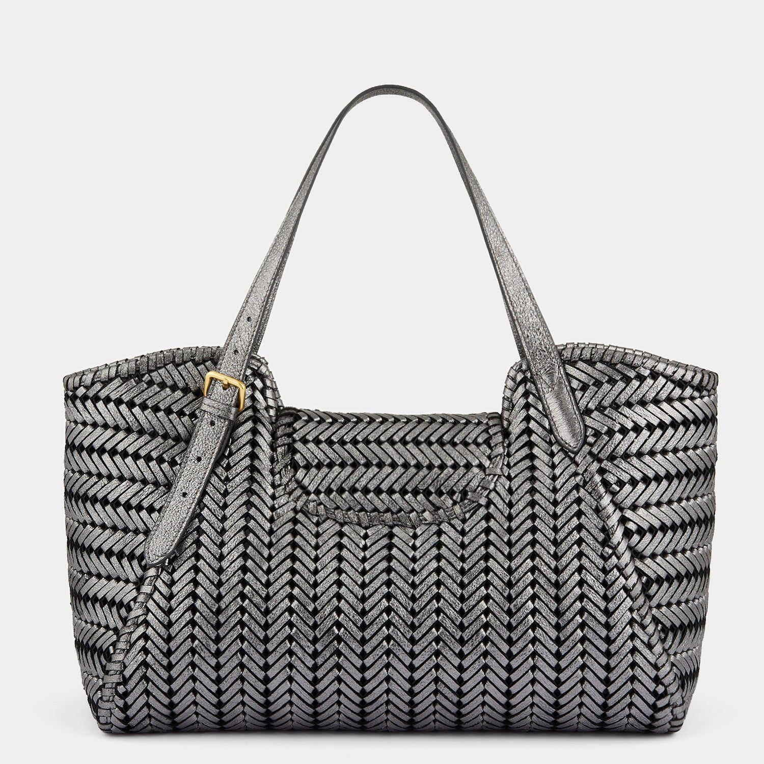 Neeson Tassel Tote -

                  
                    Metallic Leather in Anthracite -
                  

                  Anya Hindmarch UK
