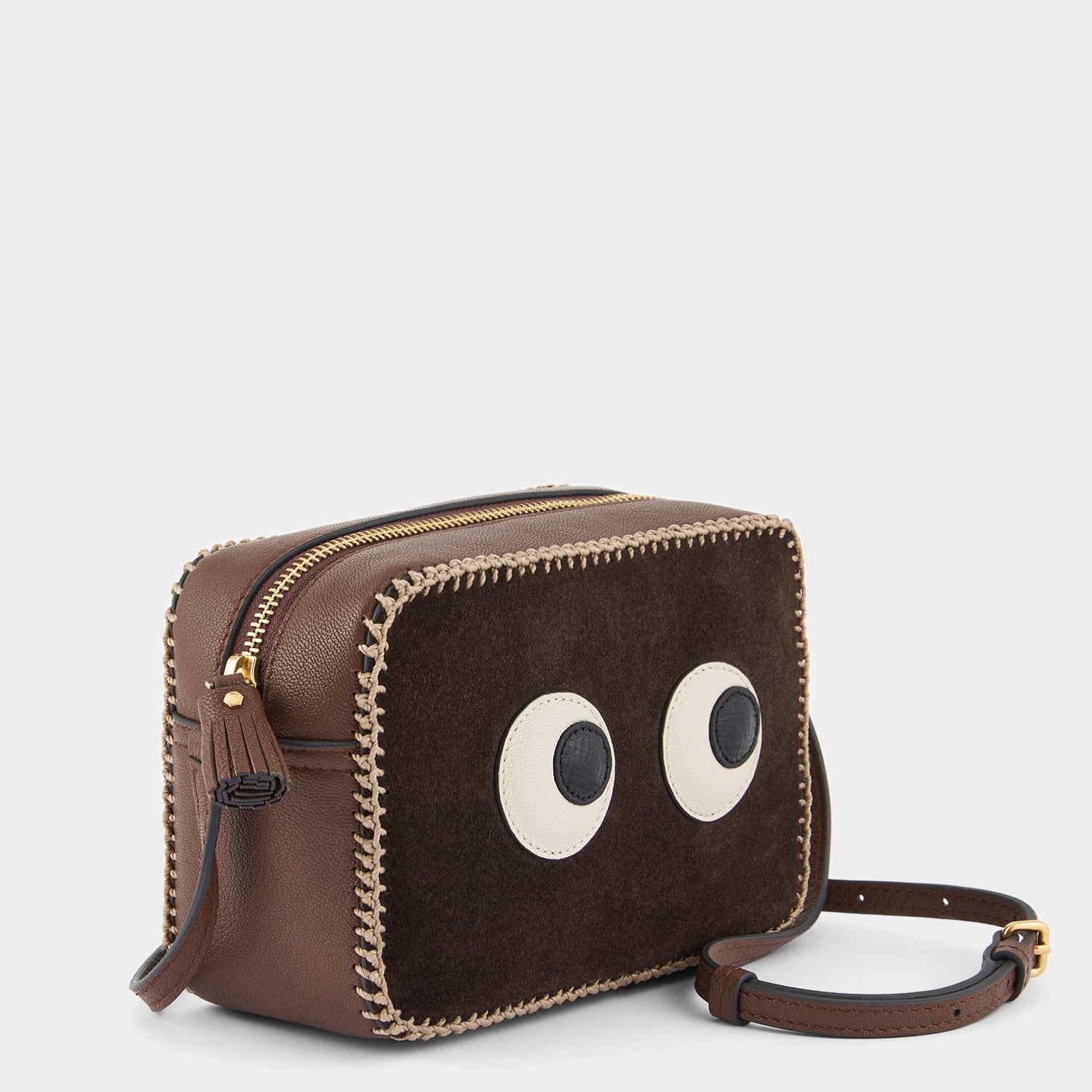 Suede Eyes Cross-body -

                  
                    Suede in Truffle -
                  

                  Anya Hindmarch UK
