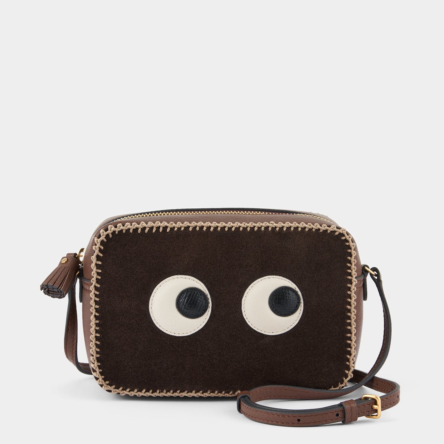 Suede Eyes Cross-body -

                  
                    Suede in Truffle -
                  

                  Anya Hindmarch UK
