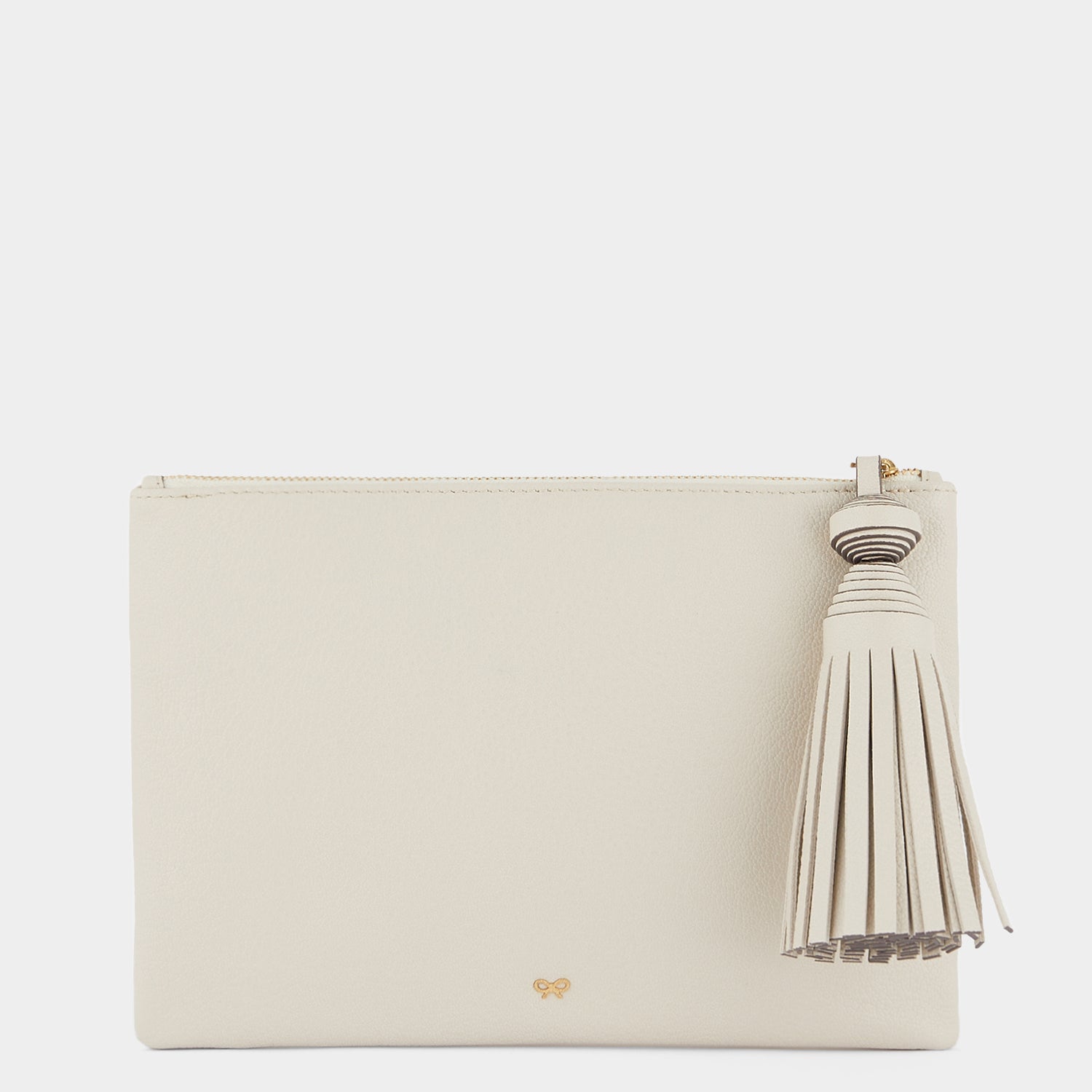 Anya Brands Swan Tassel Clutch -

                  
                    Capra Leather in Chalk -
                  

                  Anya Hindmarch UK
