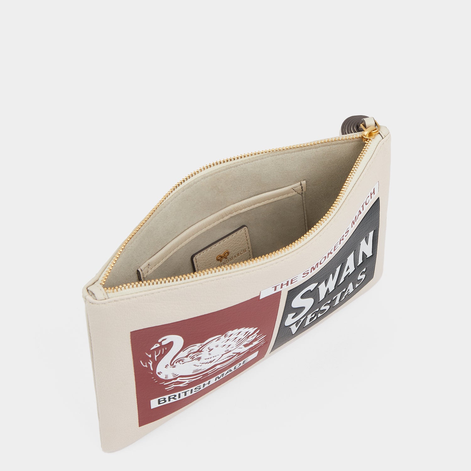 Anya Brands Swan Tassel Clutch -

                  
                    Capra Leather in Chalk -
                  

                  Anya Hindmarch UK
