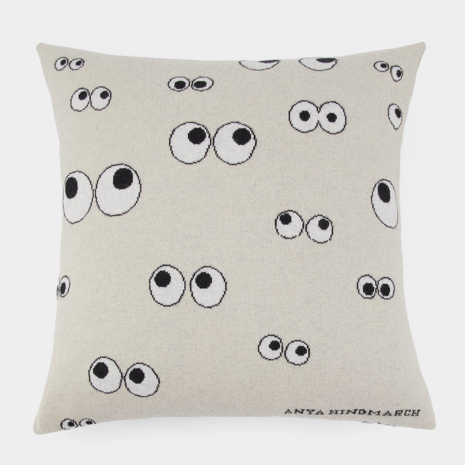 All Over Eyes Cushion -

                  
                    Lambswool in Grey White -
                  

                  Anya Hindmarch UK
