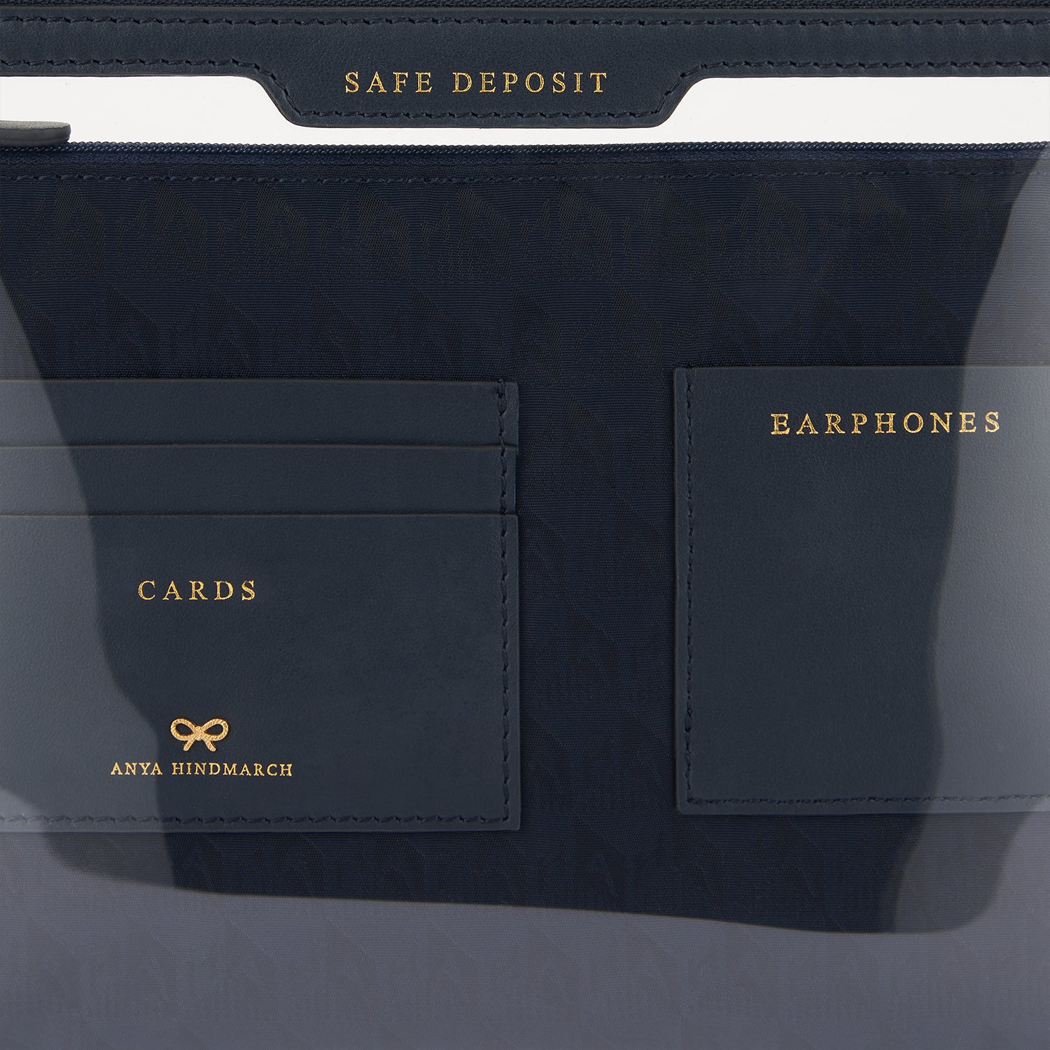Logo Safe Deposit Case -

                  
                    Jacquard Nylon in Marine -
                  

                  Anya Hindmarch UK
