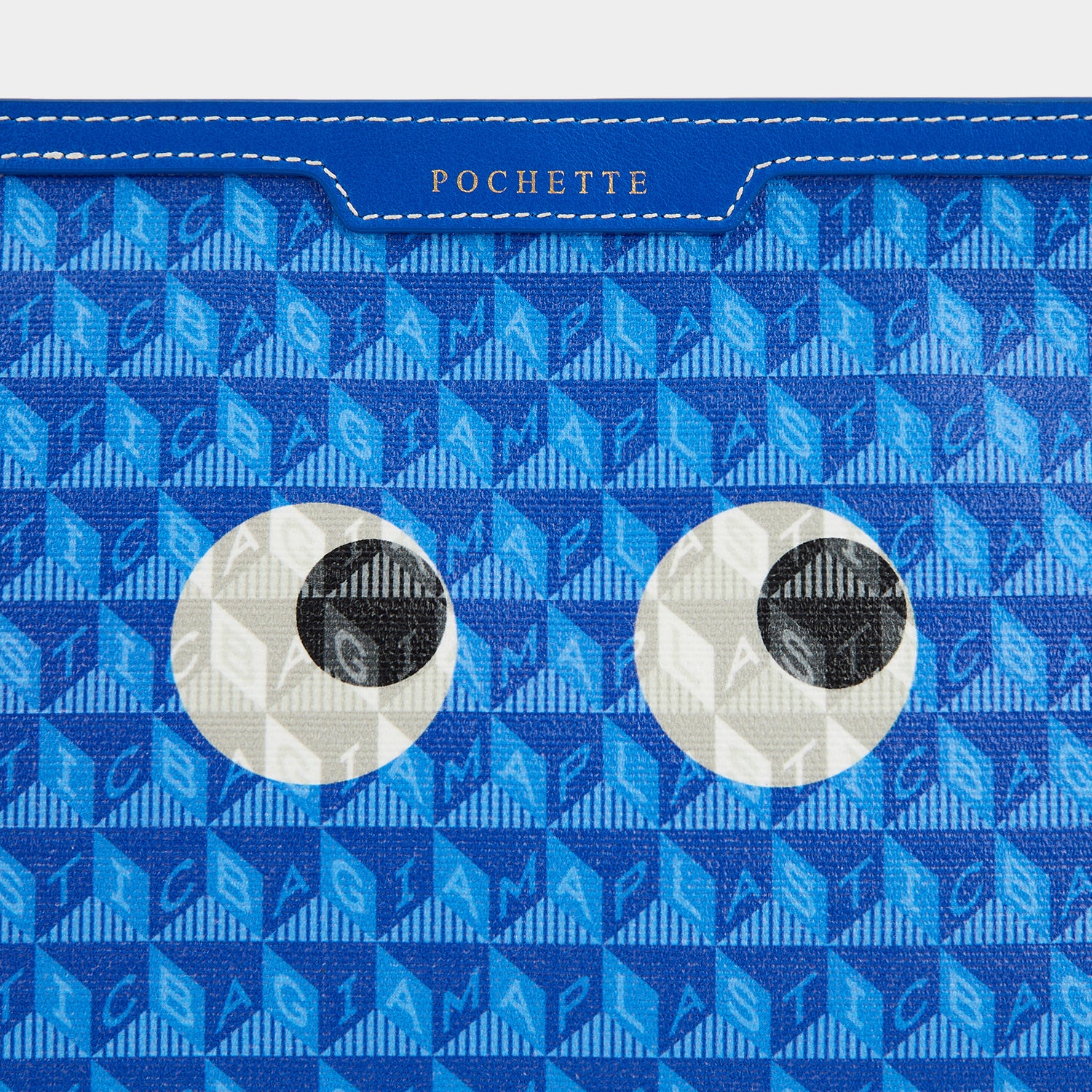 I Am A Plastic Bag Eyes Pochette -

                  
                    Recycled Canvas in Electric Blue -
                  

                  Anya Hindmarch UK

