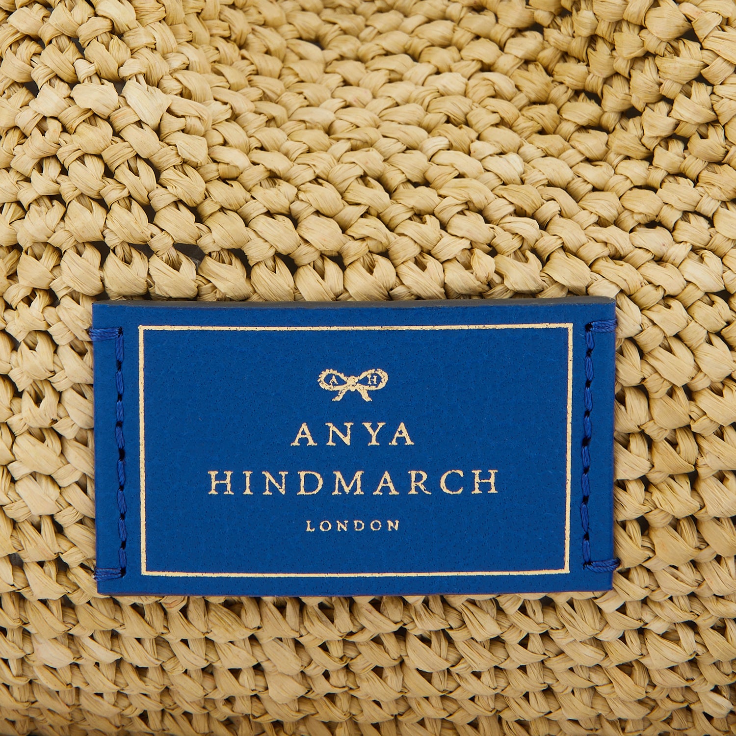 Raffia Drawstring Small Tote -

                  
                    Leather in Electric Blue -
                  

                  Anya Hindmarch UK
