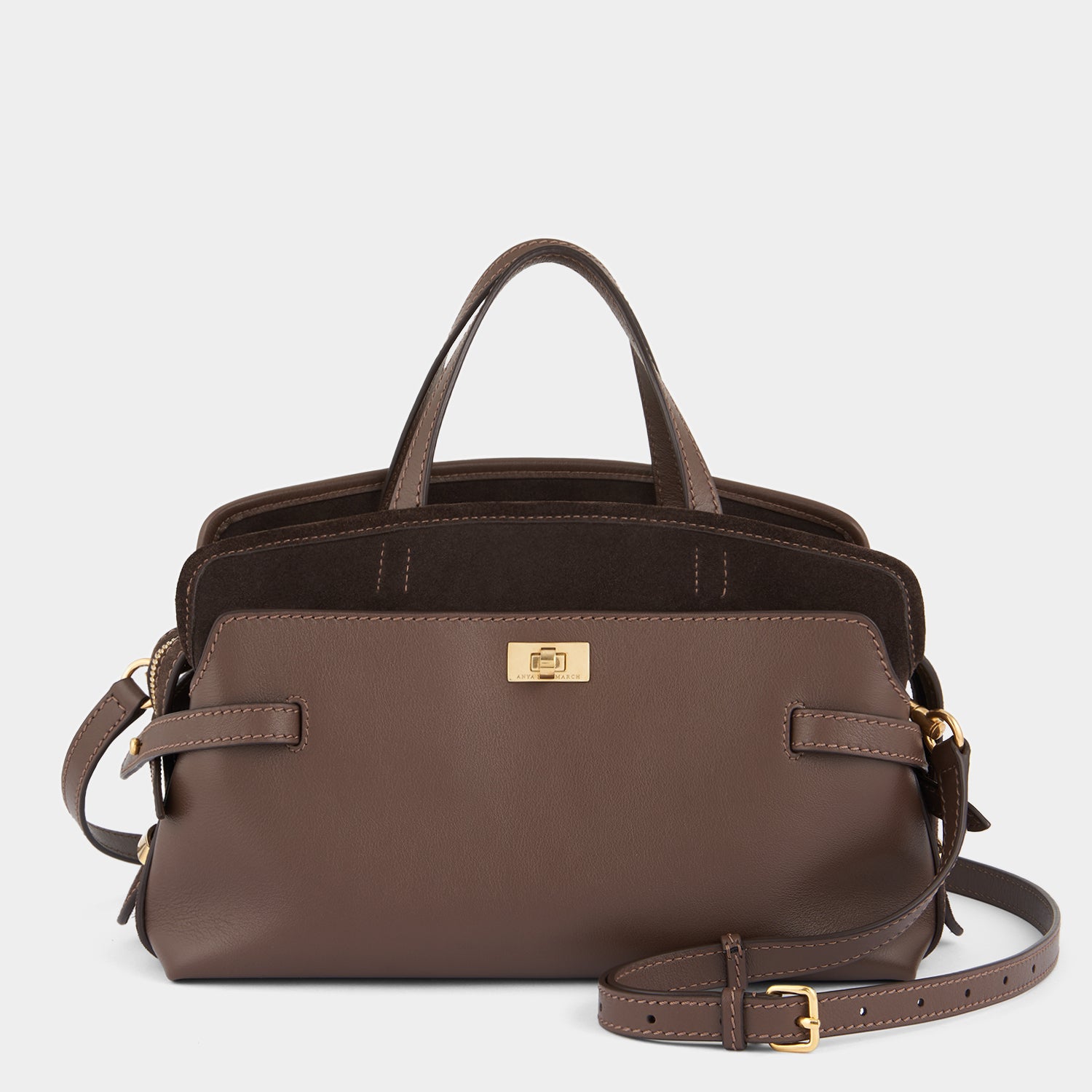 Wilson Cross-body -

                  
                    Calf Leather in Truffle -
                  

                  Anya Hindmarch UK
