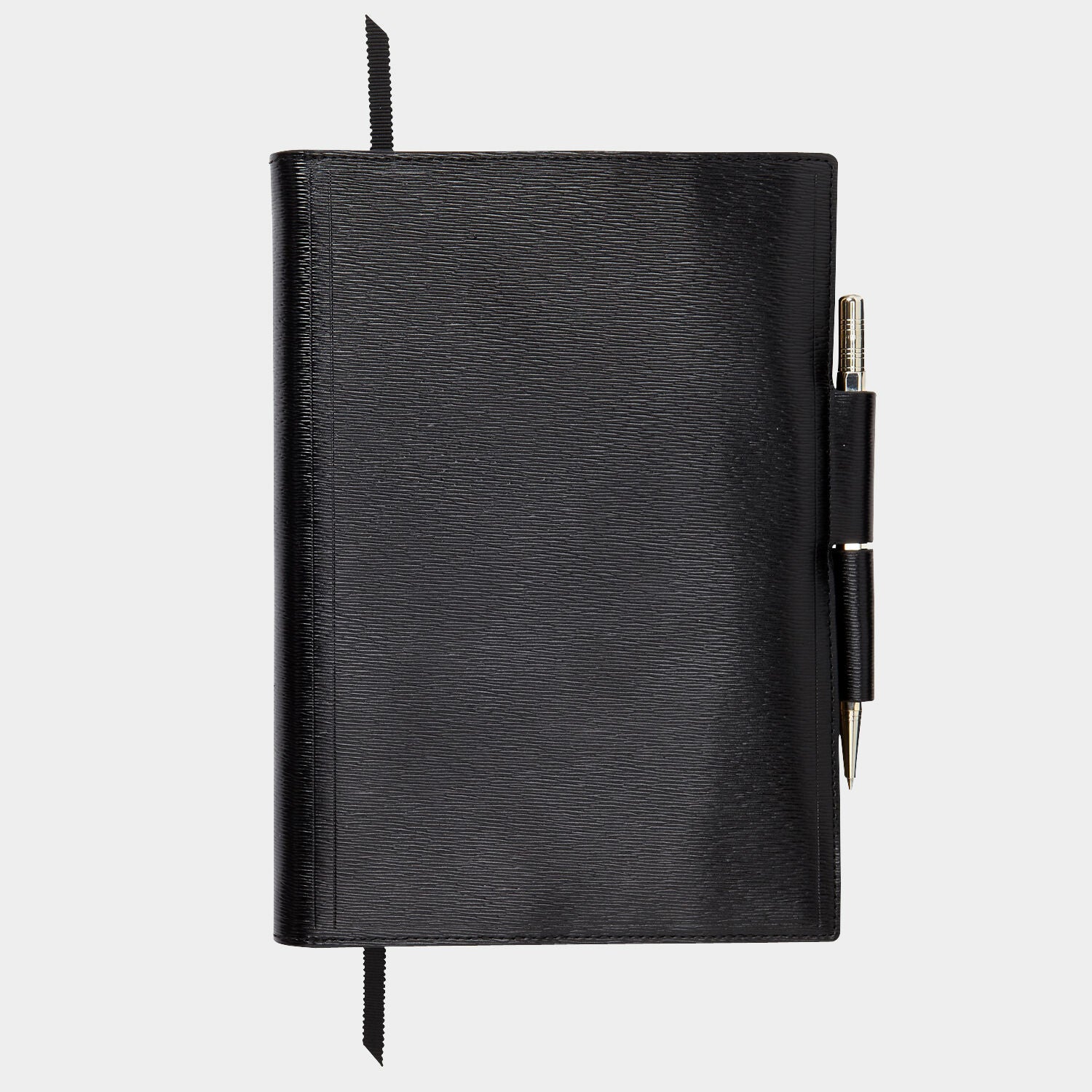 Bespoke A5 Two Way Journal -

                  
                    London Grain in Black -
                  

                  Anya Hindmarch UK
