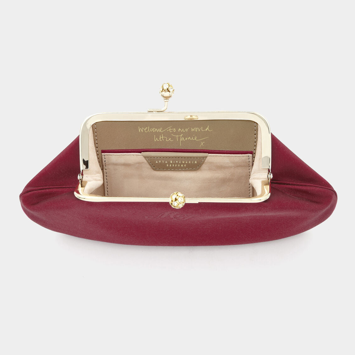 Bespoke Maud Clutch -

                  
                    Satin in Claret -
                  

                  Anya Hindmarch UK
