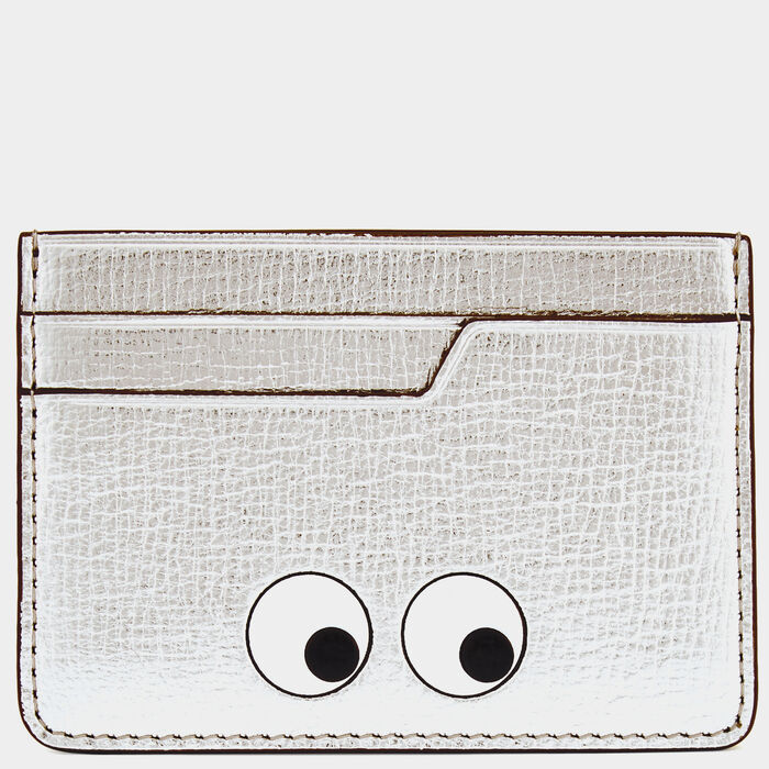 Eyes Card Case -

                  
                    Capra Leather in Silver Metallic -
                  

                  Anya Hindmarch UK
