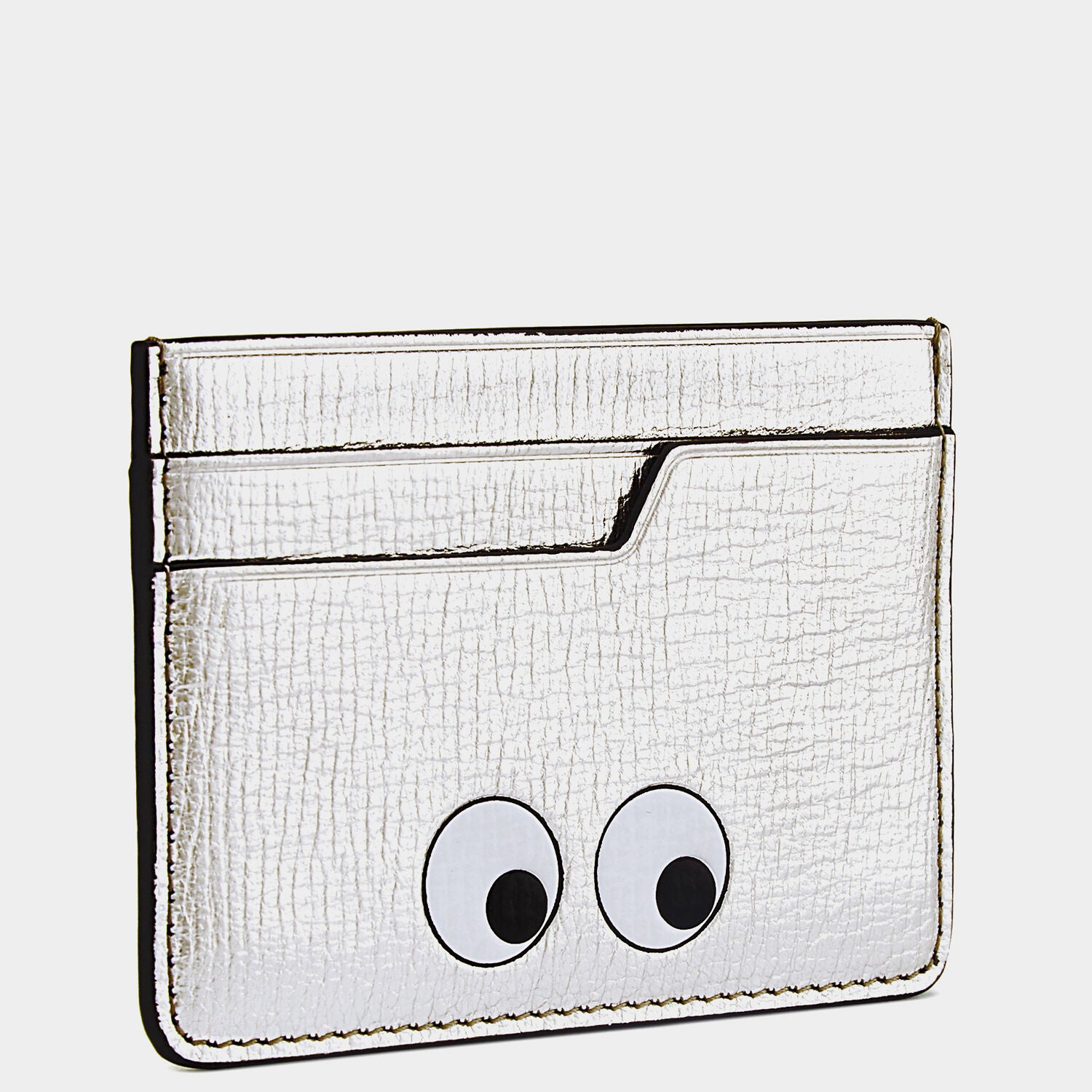 Eyes Card Case -

                  
                    Capra Leather in Silver Metallic -
                  

                  Anya Hindmarch UK
