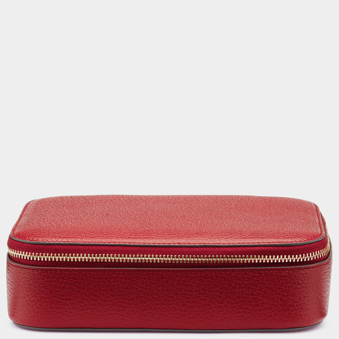 Anya Hindmarch Women's Red Capra Leather Bespoke Large Keepsake Box In