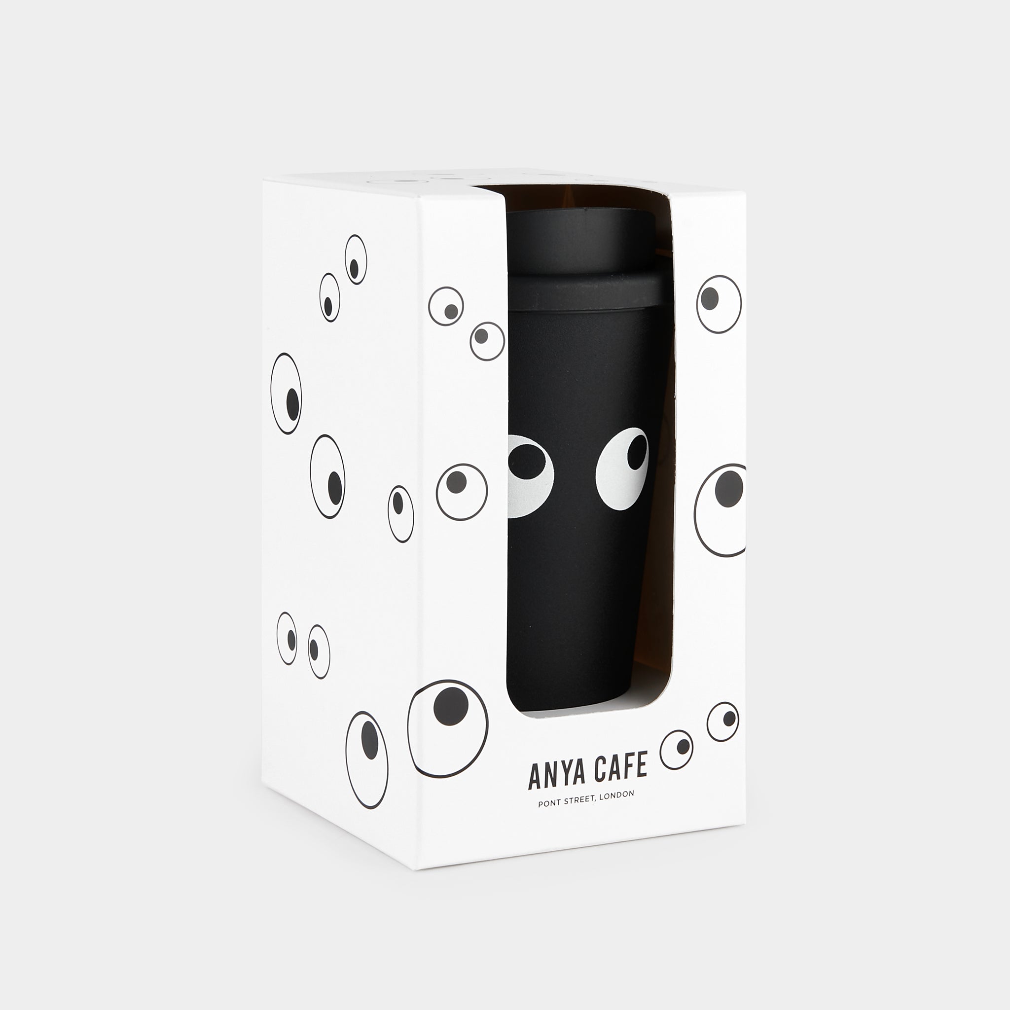 Eyes Coffee Cup -

                  
                    Recycled Plastic in Black -
                  

                  Anya Hindmarch UK
