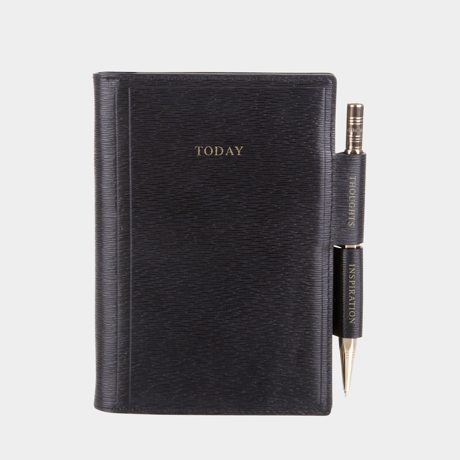 Bespoke A6 Two Way Journal -

                  
                    London Grain in Black -
                  

                  Anya Hindmarch UK
