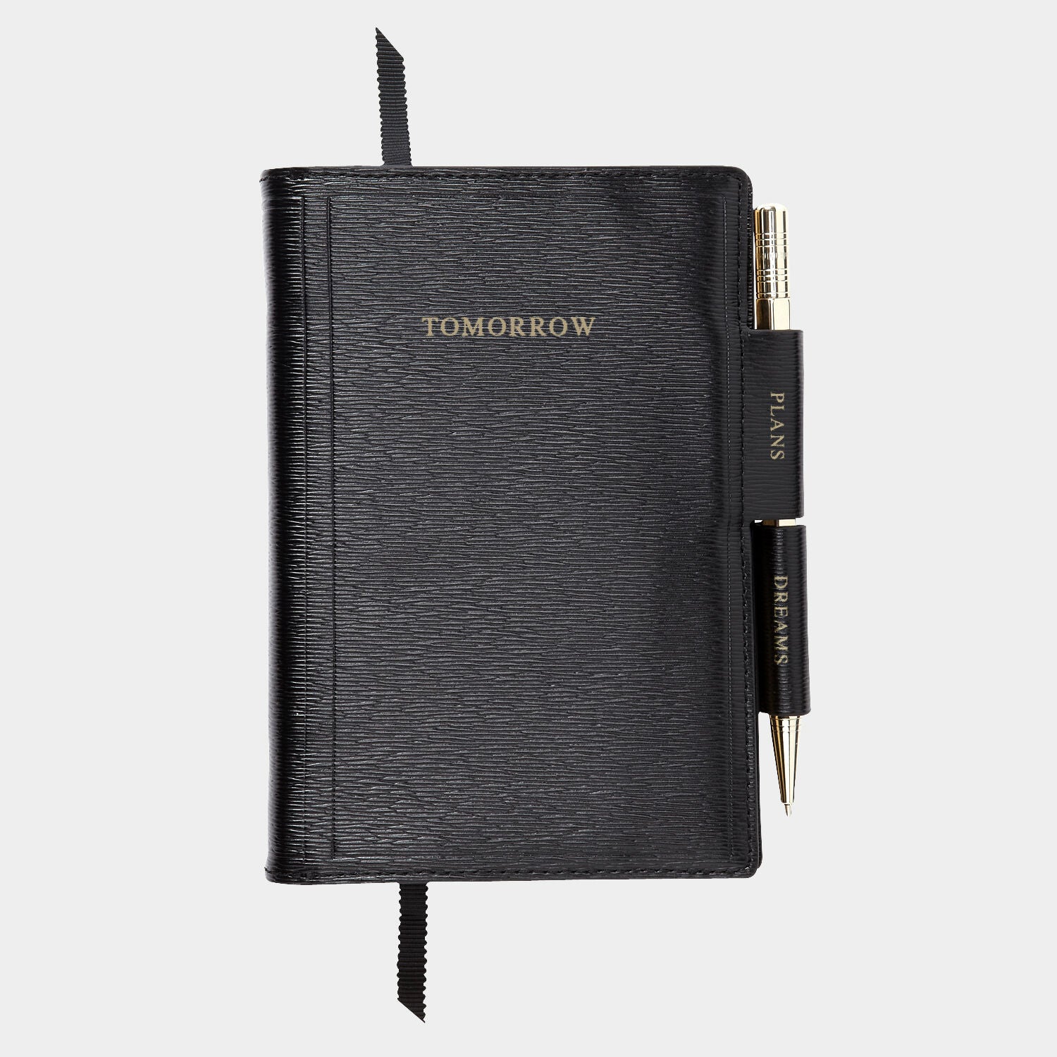 Bespoke A6 Two Way Journal -

                  
                    London Grain in Black -
                  

                  Anya Hindmarch UK
