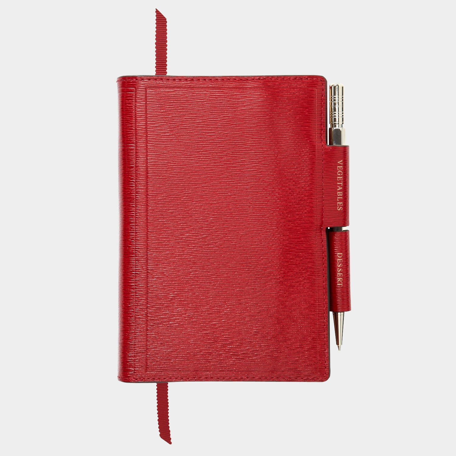 Bespoke A6 Two Way Journal -

                  
                    London Grain in Red -
                  

                  Anya Hindmarch UK
