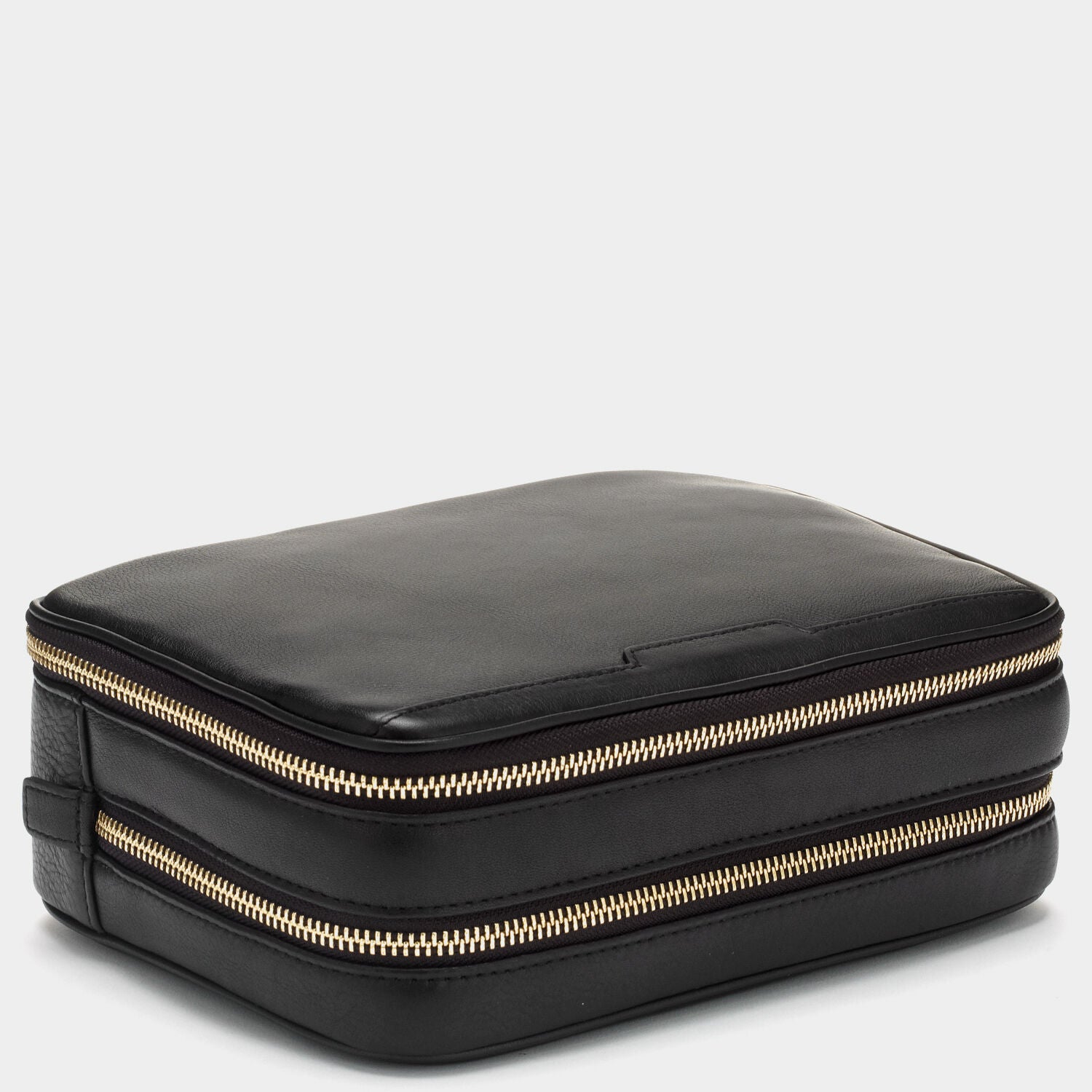 Bespoke Zipped Wash Bag -

          
            Butter Leather in Black -
          

          Anya Hindmarch UK

