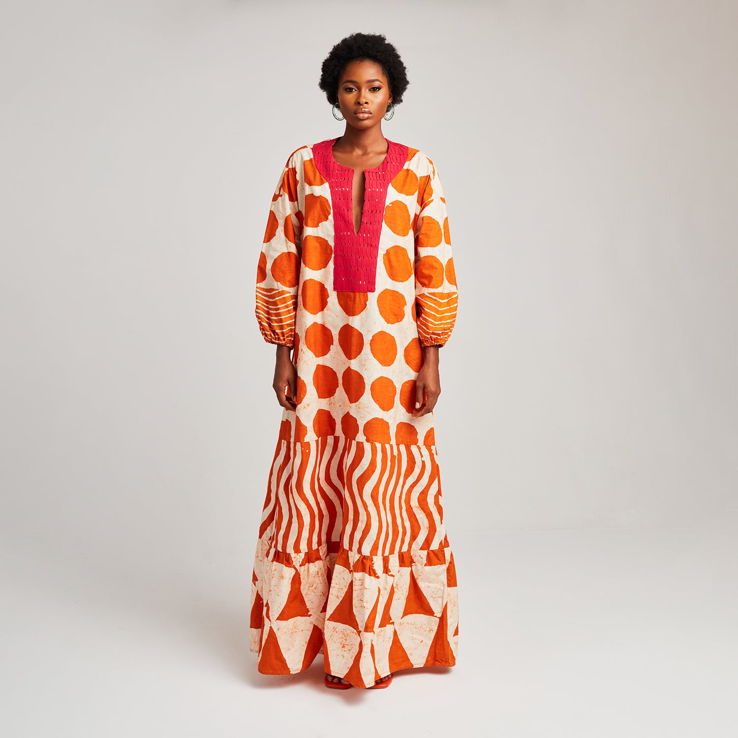 Long Kaftan with Placket -

                  
                    Lightweight Cotton Poplin in Clementine -
                  

                  Anya Hindmarch UK
