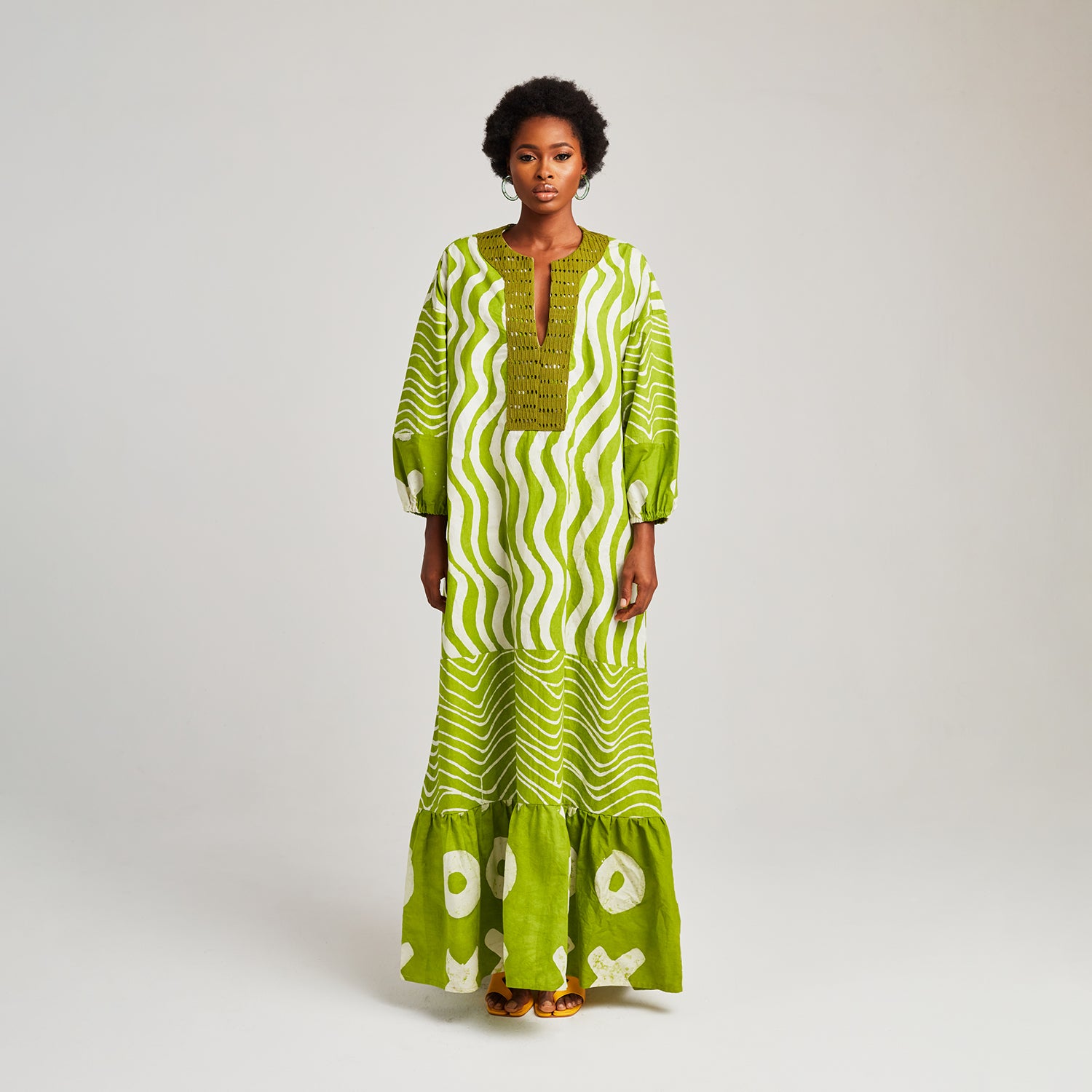 Long Kaftan with Placket -

                  
                    Lightweight Cotton Poplin in Lime -
                  

                  Anya Hindmarch UK
