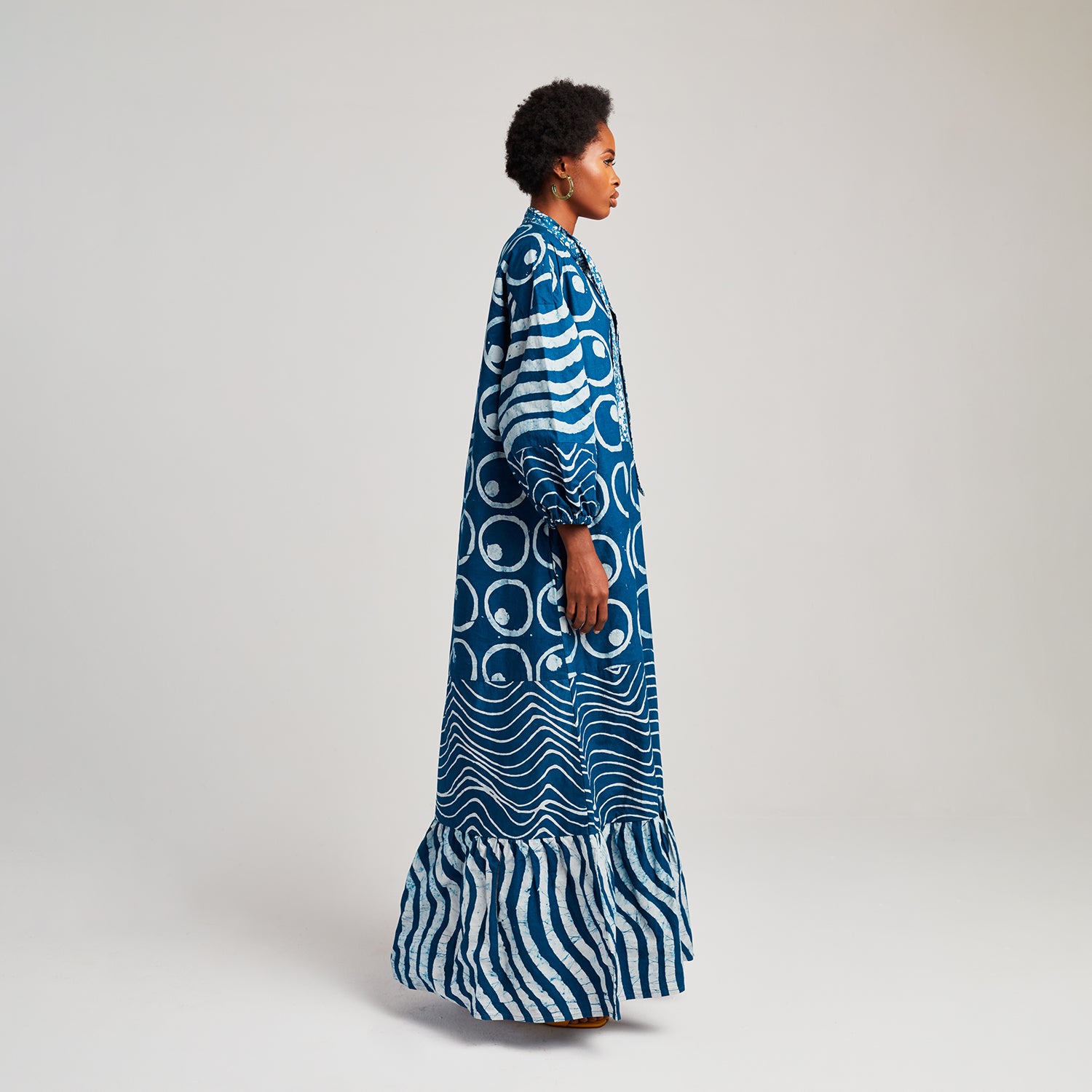 Long Kaftan with Neck Tie -

                  
                    Lightweight Cotton Poplin in Petrol -
                  

                  Anya Hindmarch UK

