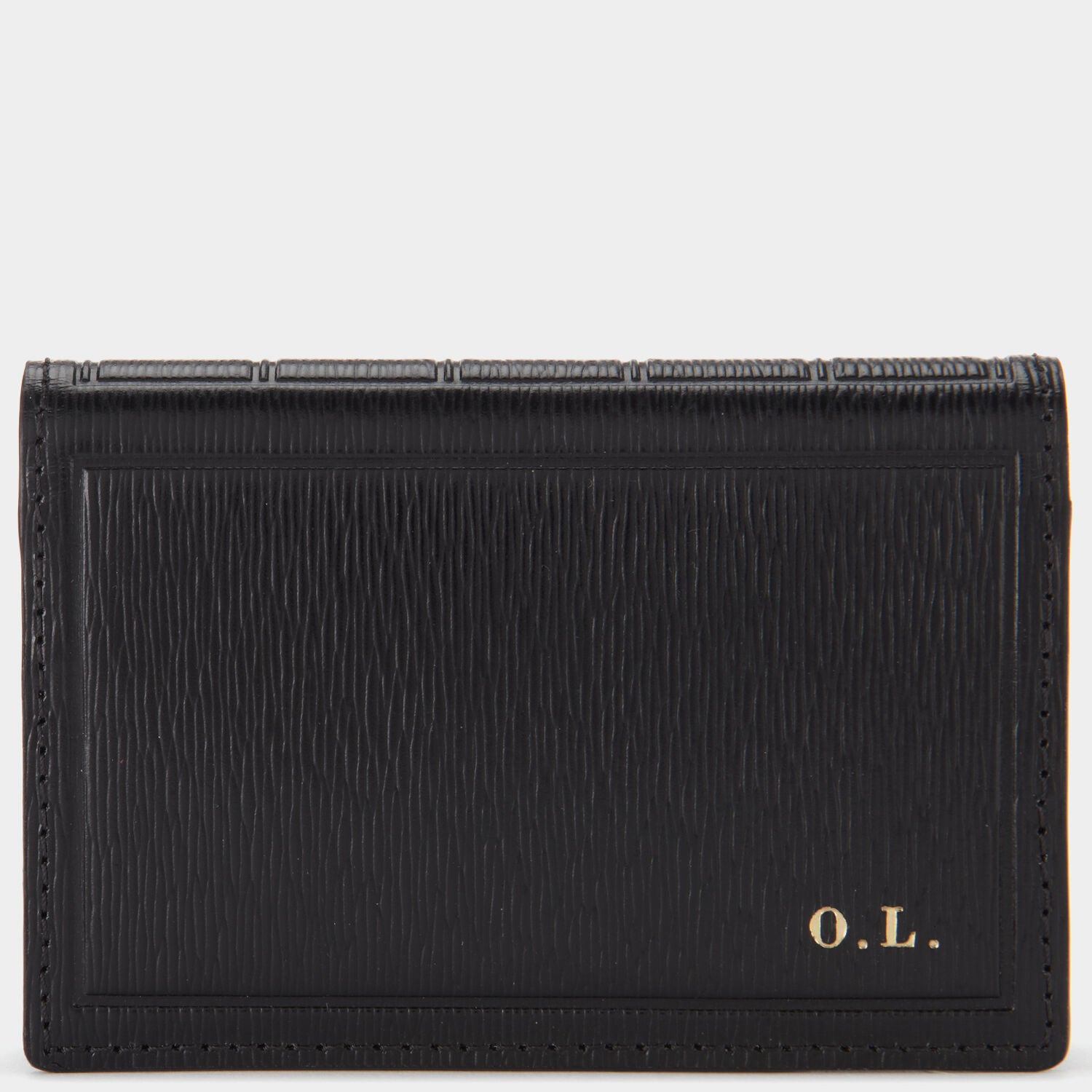 Bespoke Folded Card Case -

                  
                    London Grain in Black -
                  

                  Anya Hindmarch UK
