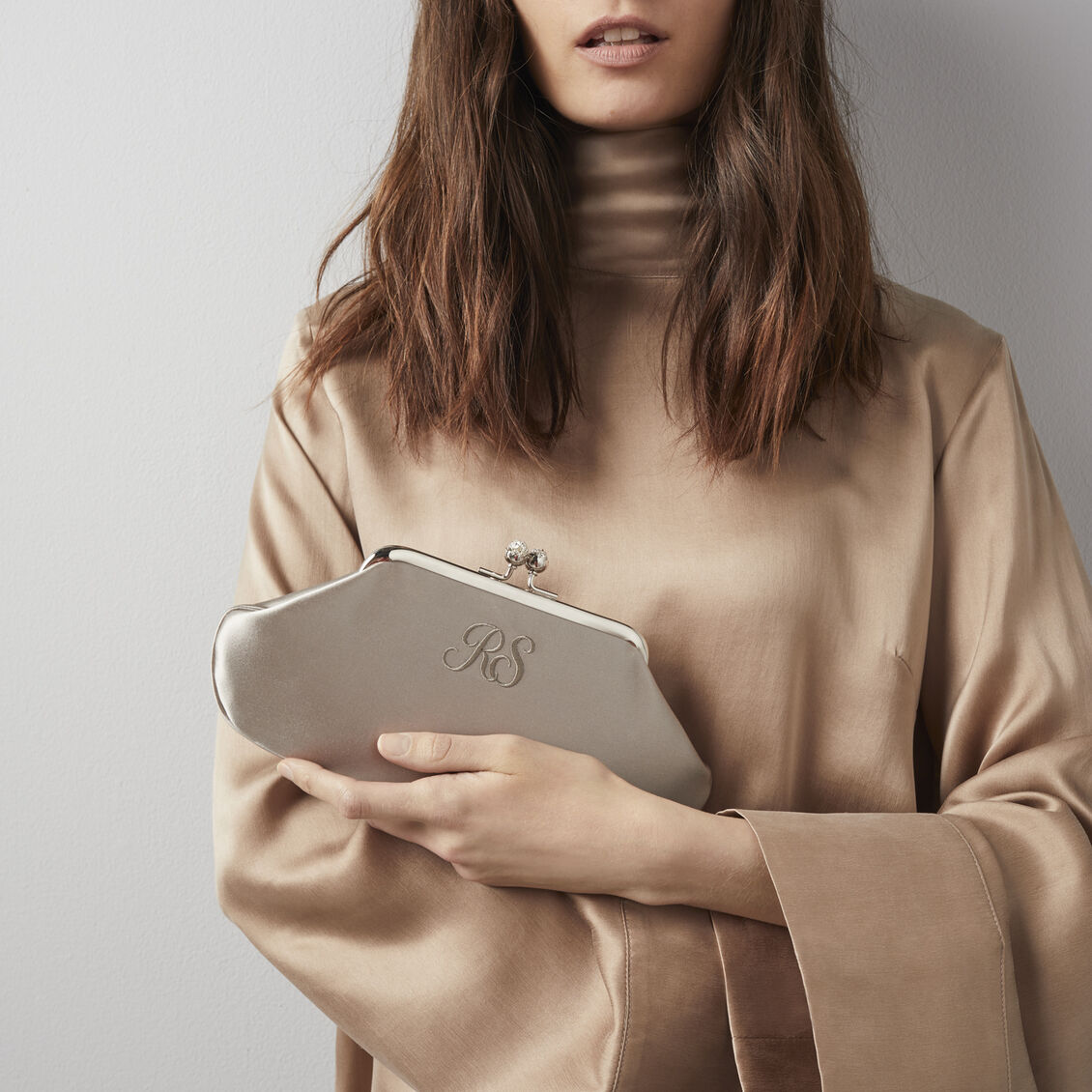 Bespoke Maud -

                  
                    Satin in Mushroom -
                  

                  Anya Hindmarch UK
