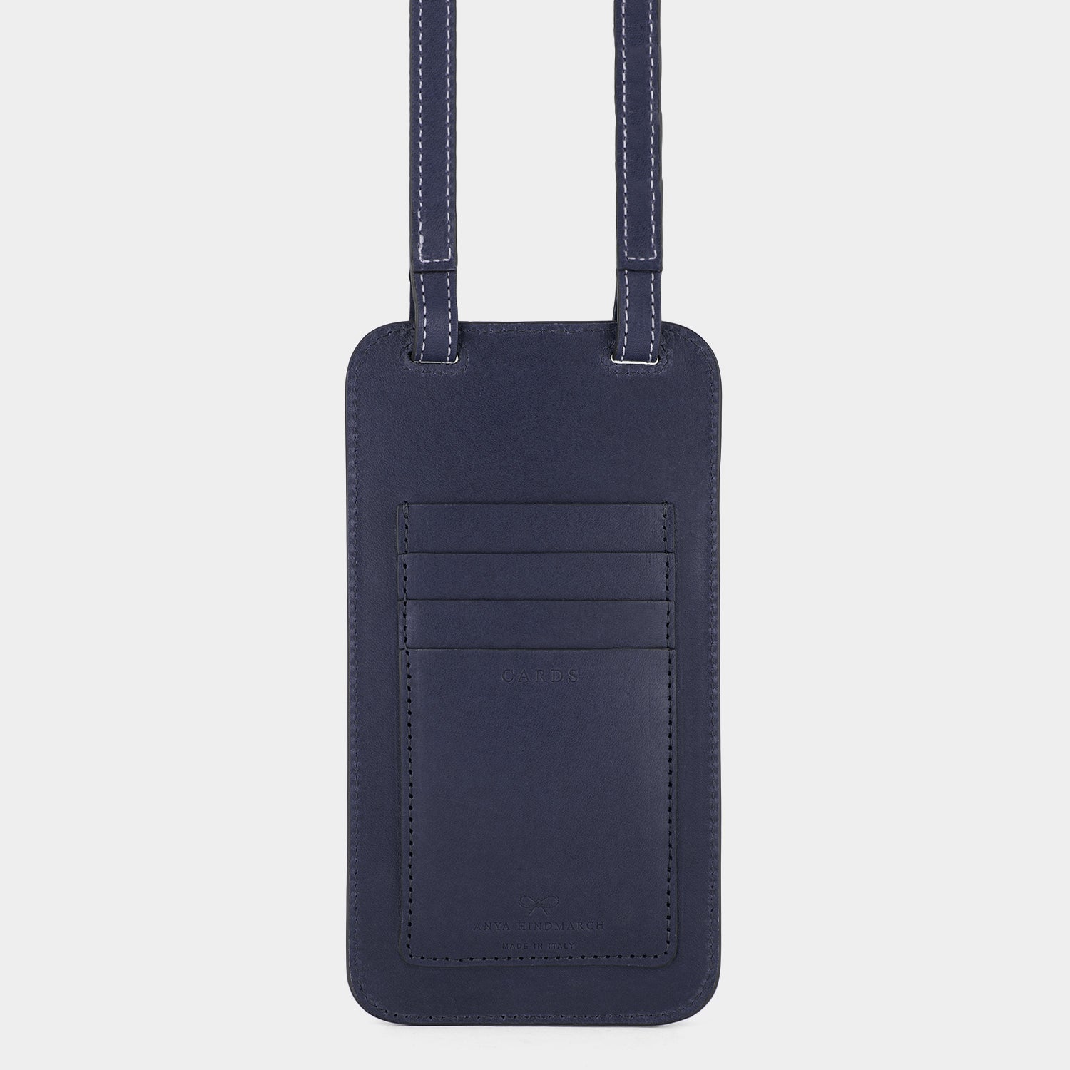 Return to Nature Phone Pouch on Strap -

                  
                    Compostable Leather in Marine -
                  

                  Anya Hindmarch UK
