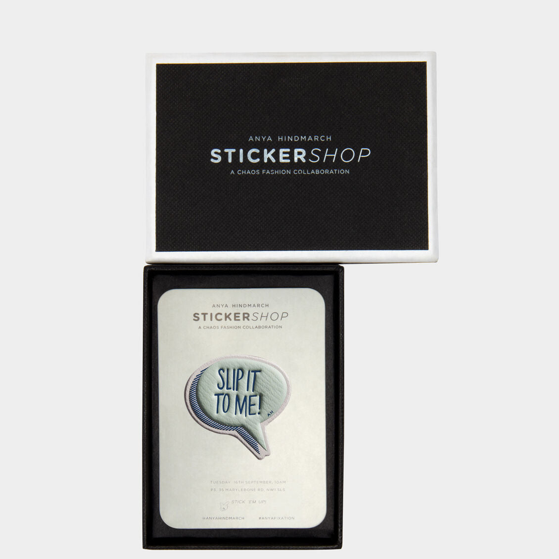 Slip It To Me Sticker -

                  
                    Capra in Chalk -
                  

                  Anya Hindmarch UK
