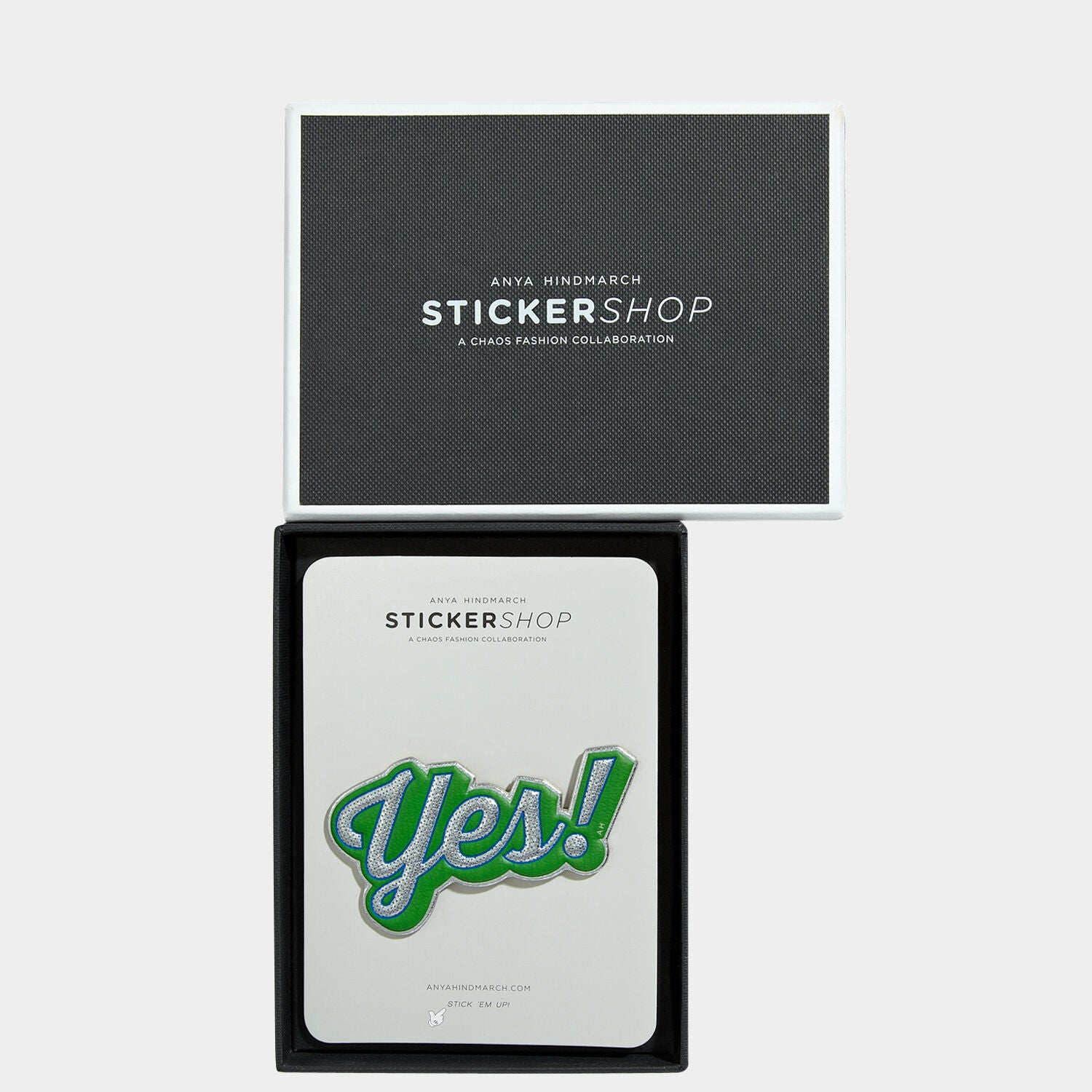 YES! Sticker -

                  
                    Metallic Capra in Silver -
                  

                  Anya Hindmarch UK
