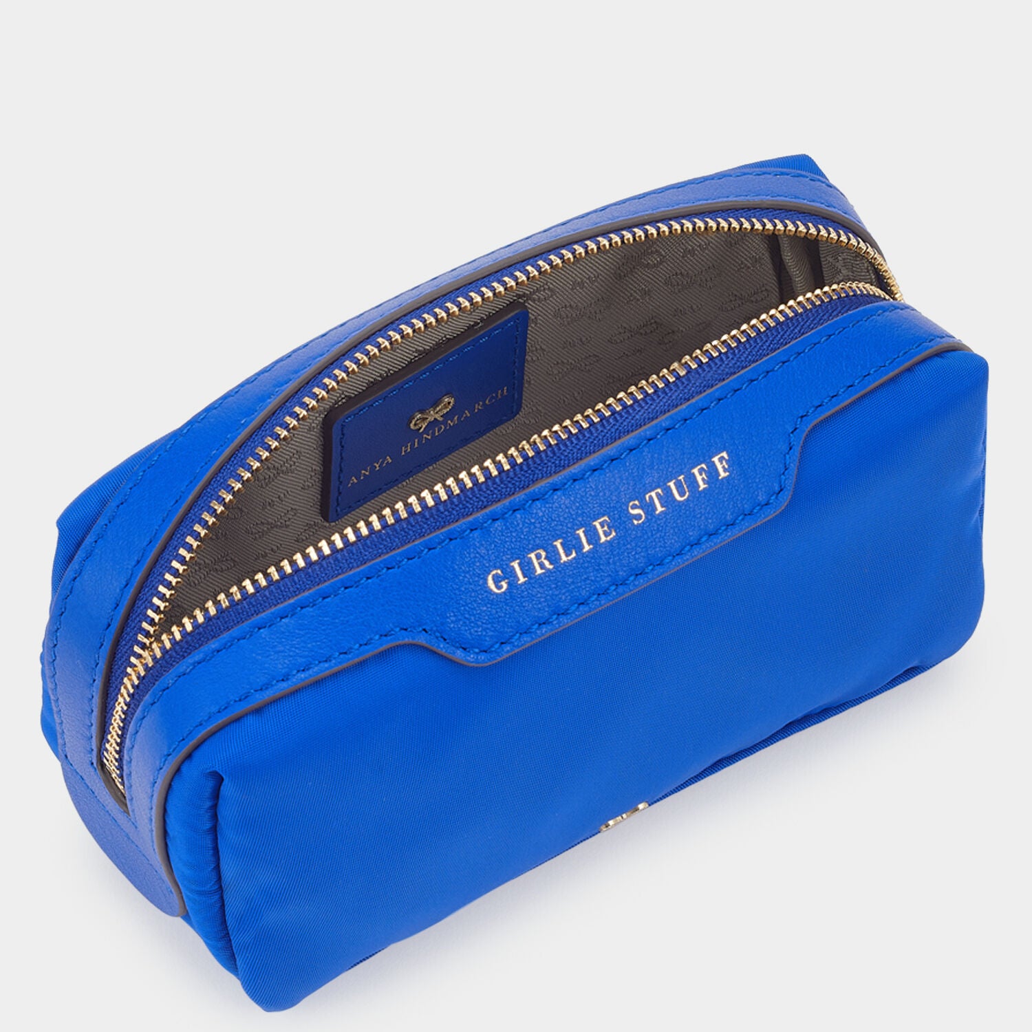 Girlie Stuff -

                  
                    ECONYL® Regenerated Nylon in Blue -
                  

                  Anya Hindmarch UK
