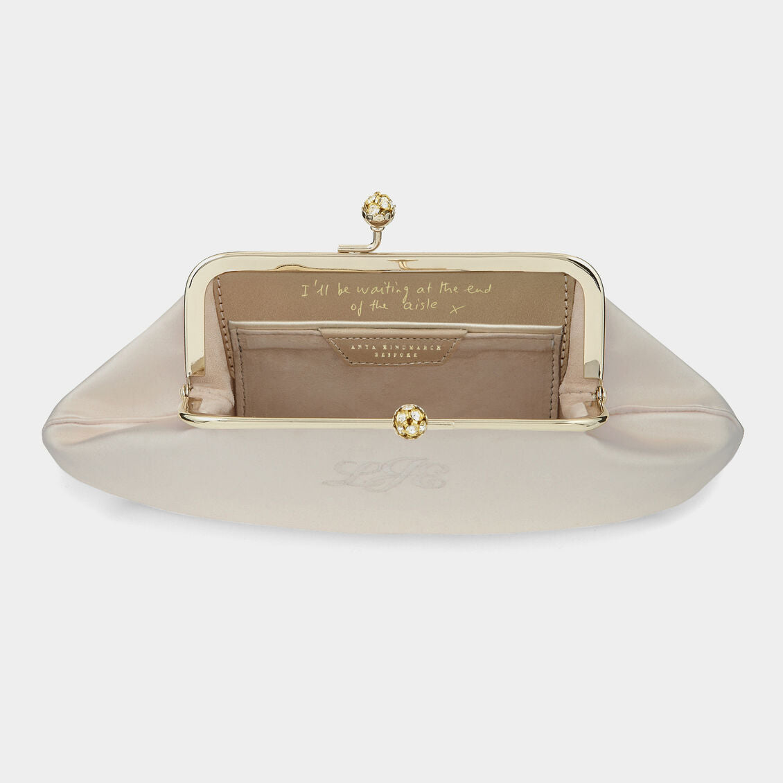 Bespoke Maud Clutch -

                  
                    Satin in Oyster -
                  

                  Anya Hindmarch UK
