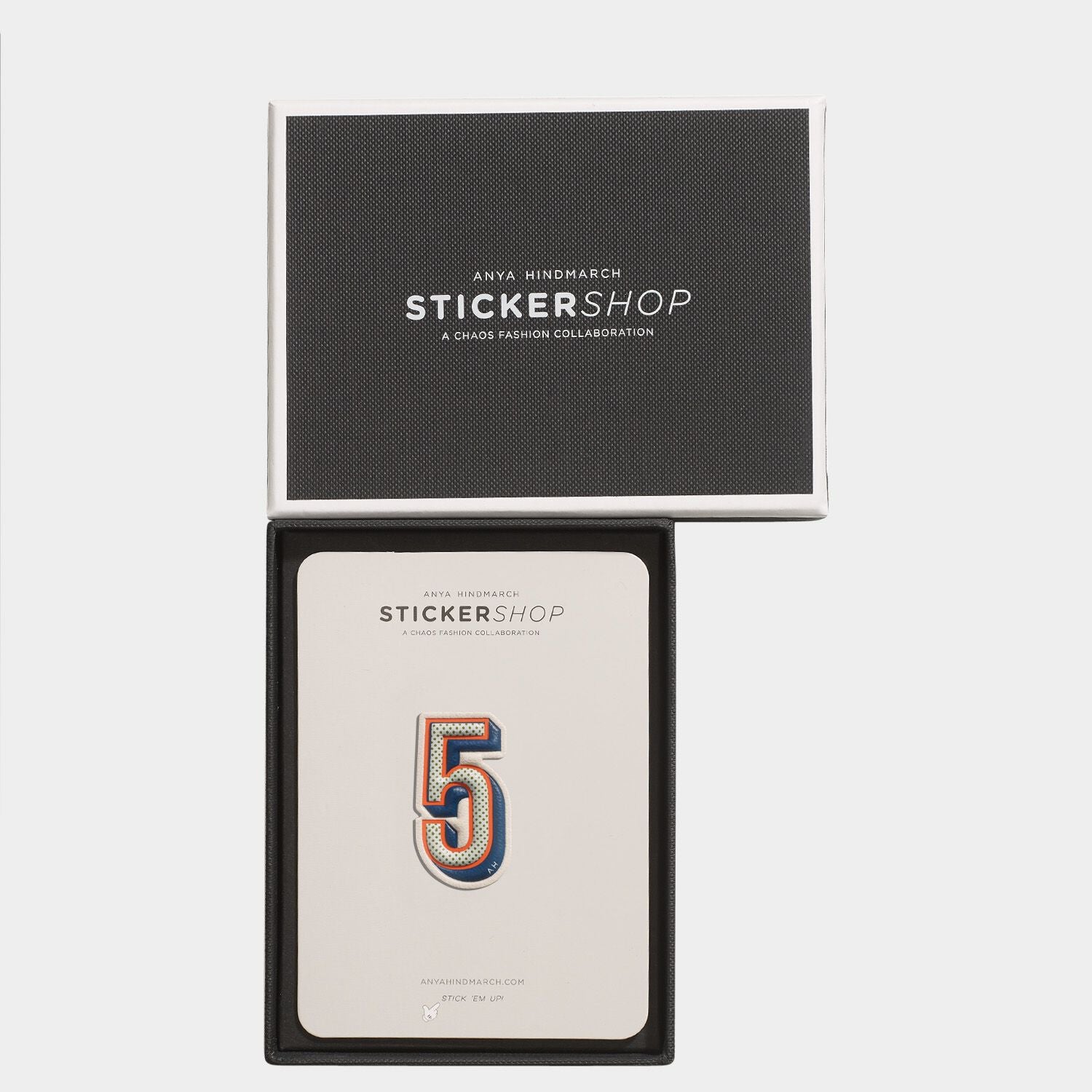 Five Leather Sticker -

          
            Capra in Chalk -
          

          Anya Hindmarch UK
